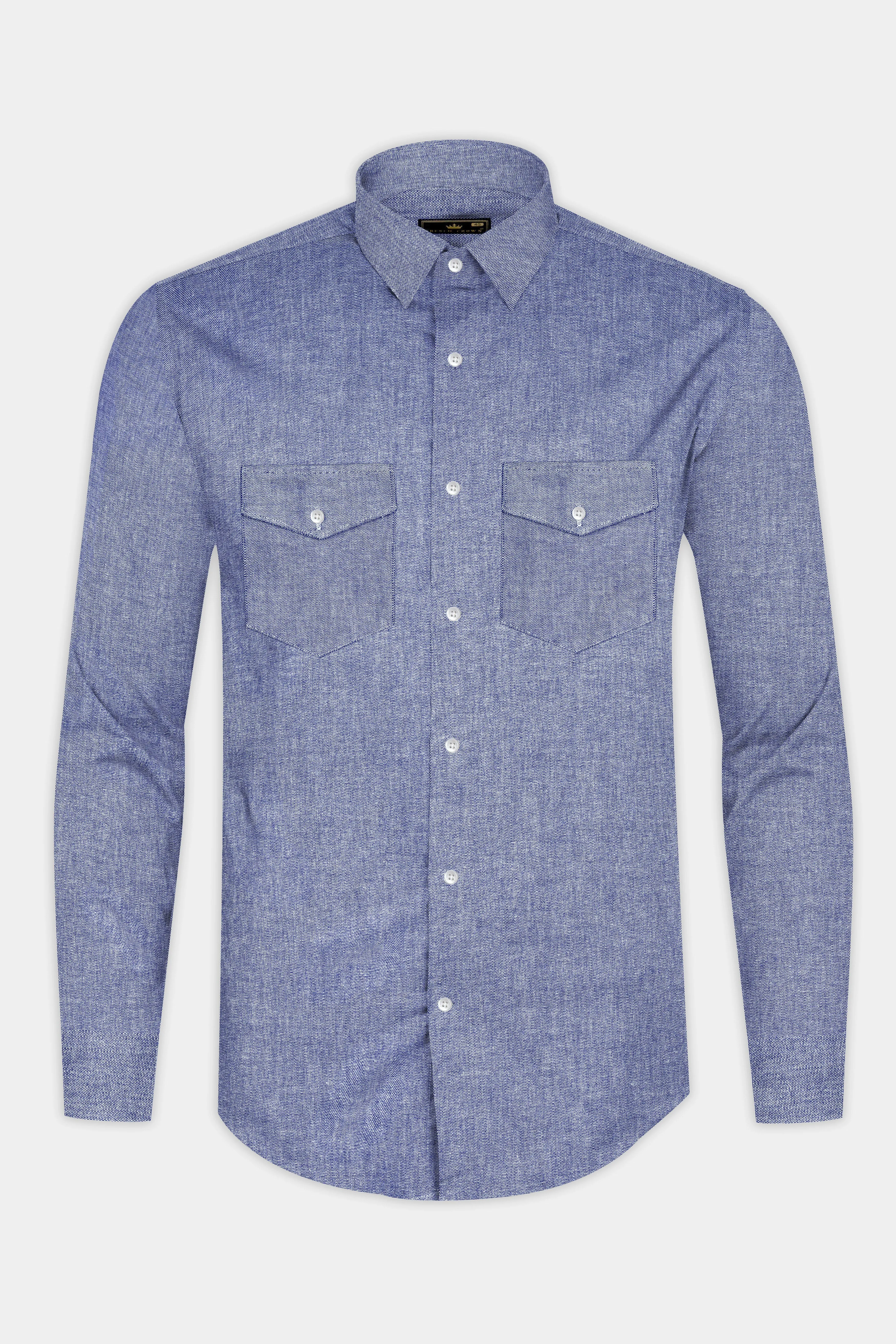 Marguerite Blue Royal Oxford Cotton Shirt sold by French Crown product image thumbnail 2