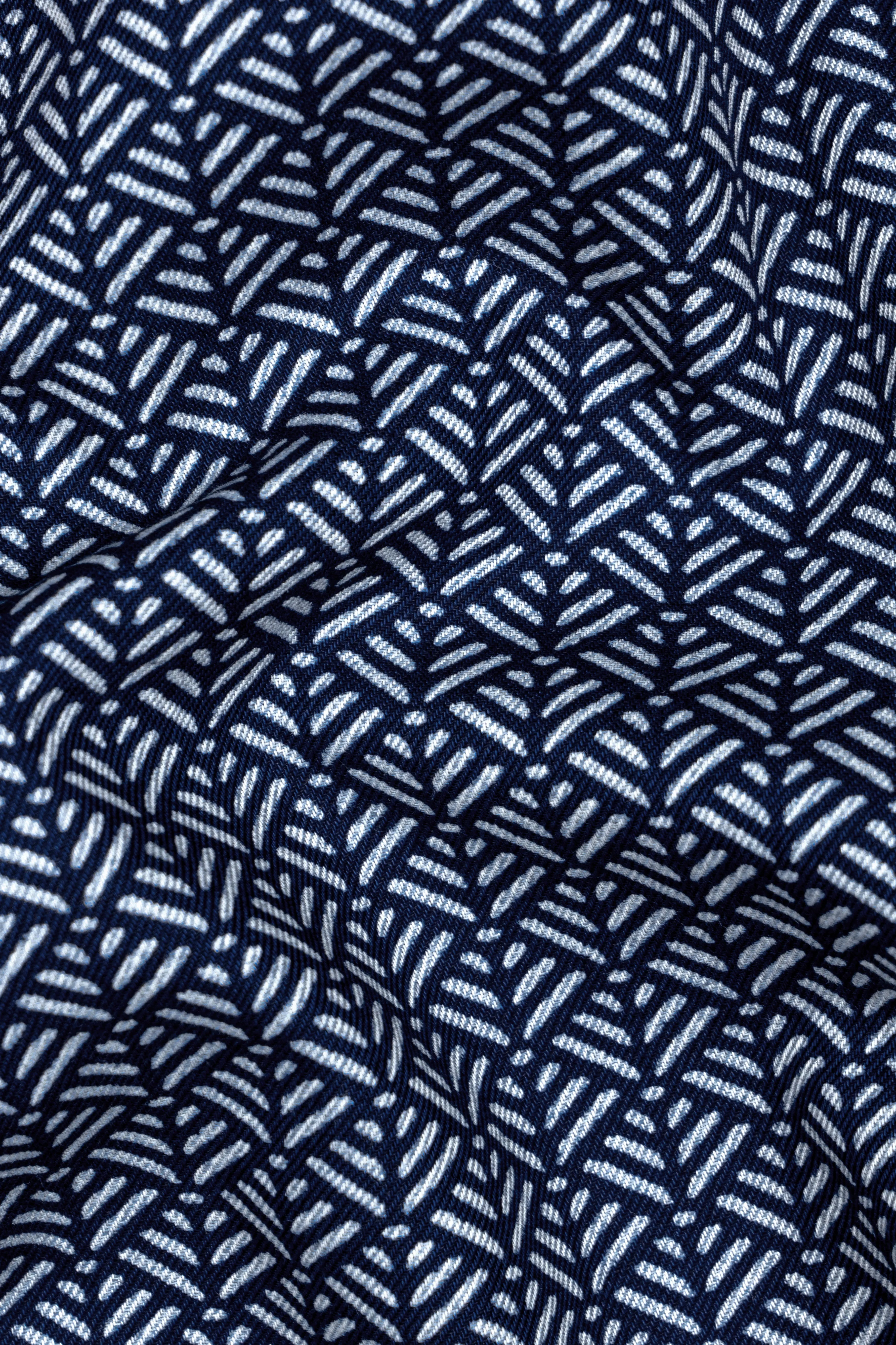 Haiti Blue Twill Prints Premium Cotton Shirt sold by French Crown product image thumbnail 2