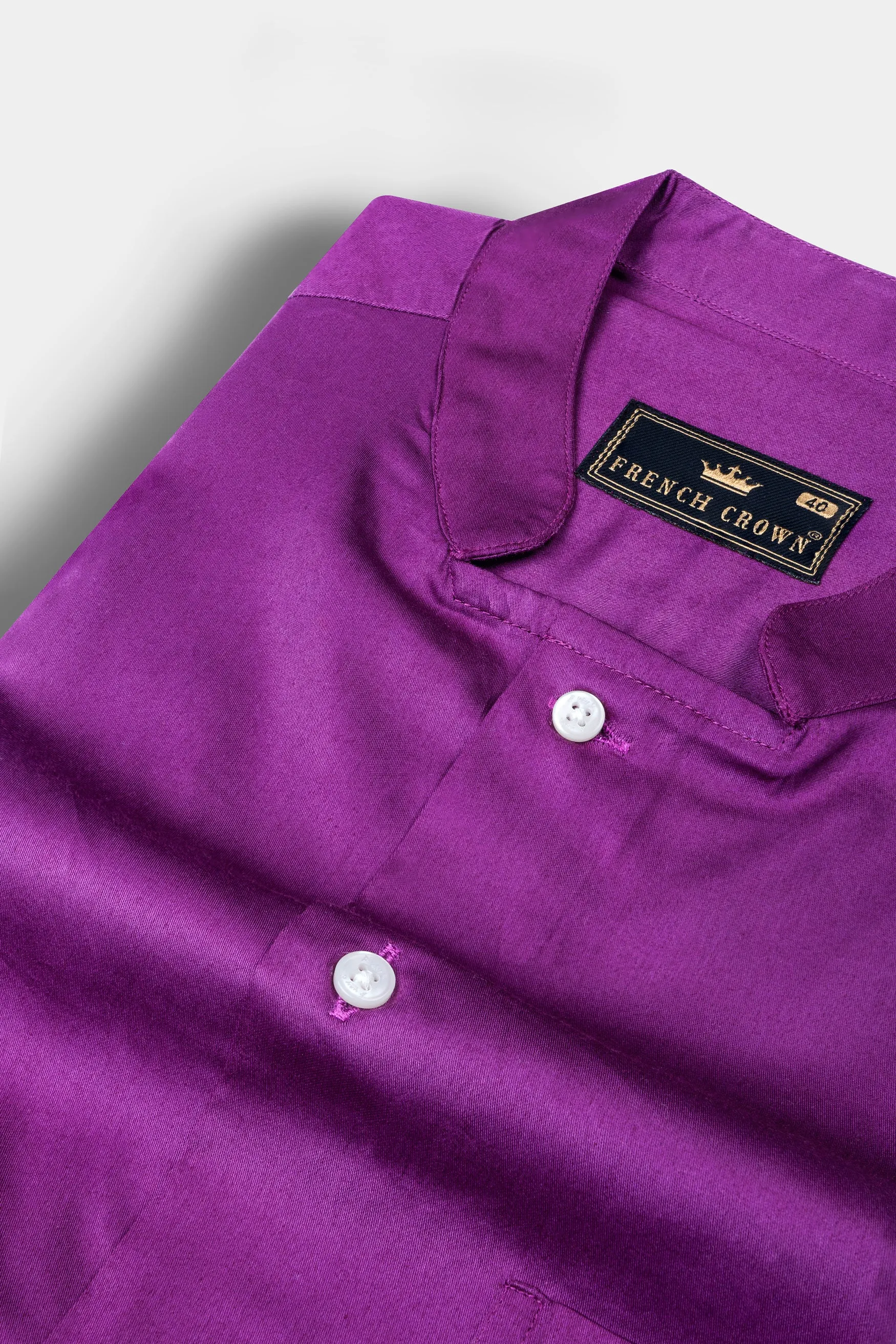 Eminence Purple Super Soft Premium Cotton Designer Shirt sold by French Crown product image thumbnail 4
