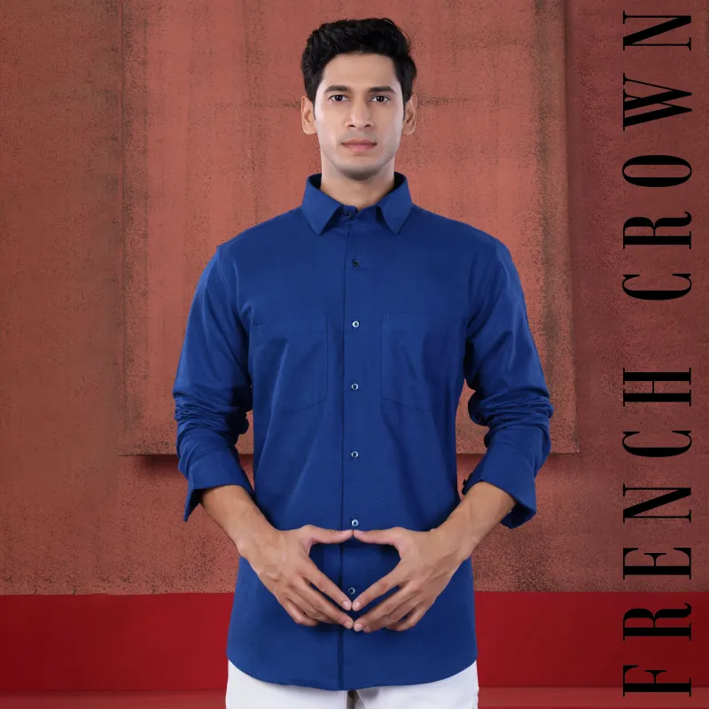 Downriver Blue Flannel Shirt sold by French Crown