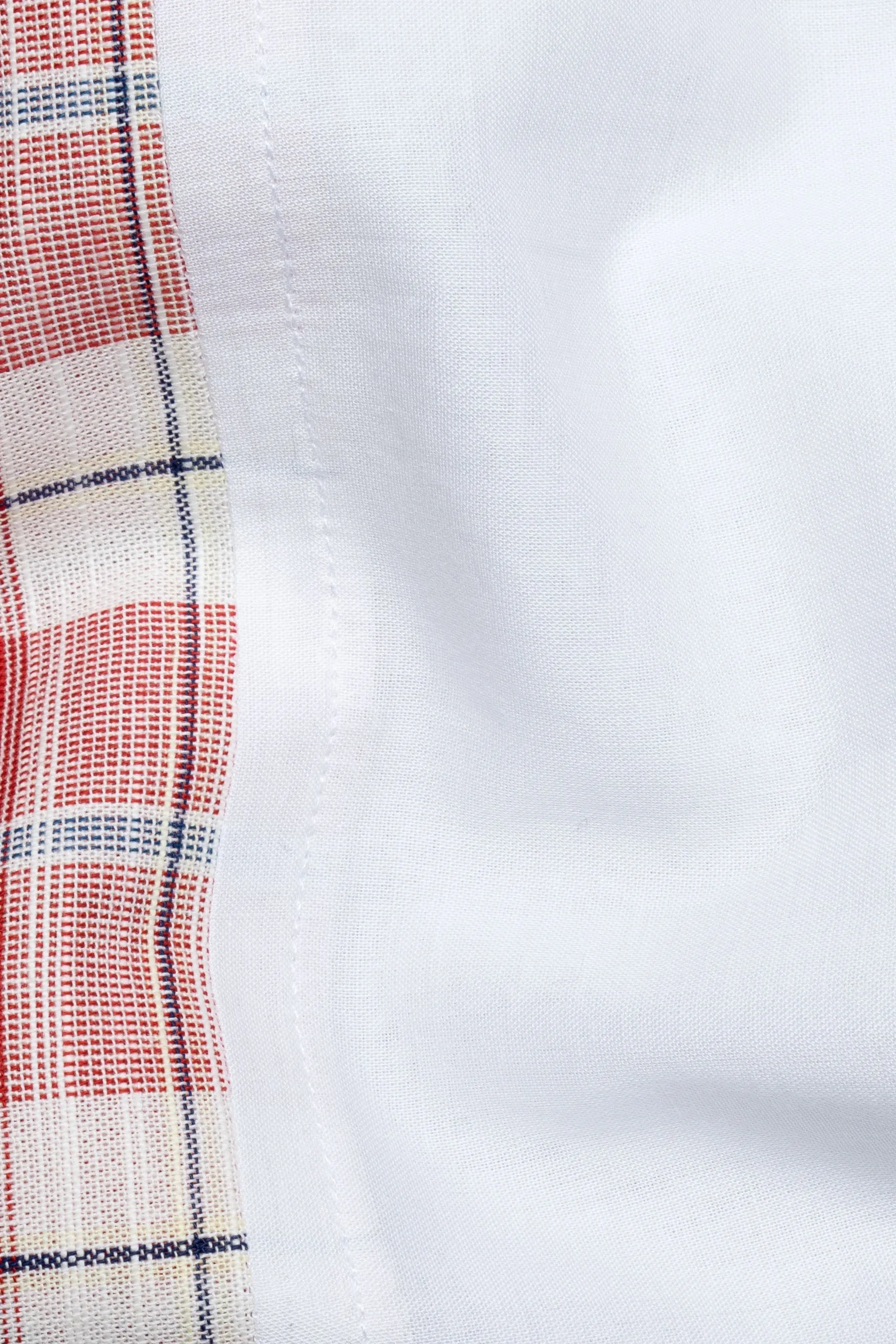 Contessa Red and Loblolly Gray Dobby Textured Premium Giza Cotton Designer Shirt sold by French Crown product image thumbnail 3