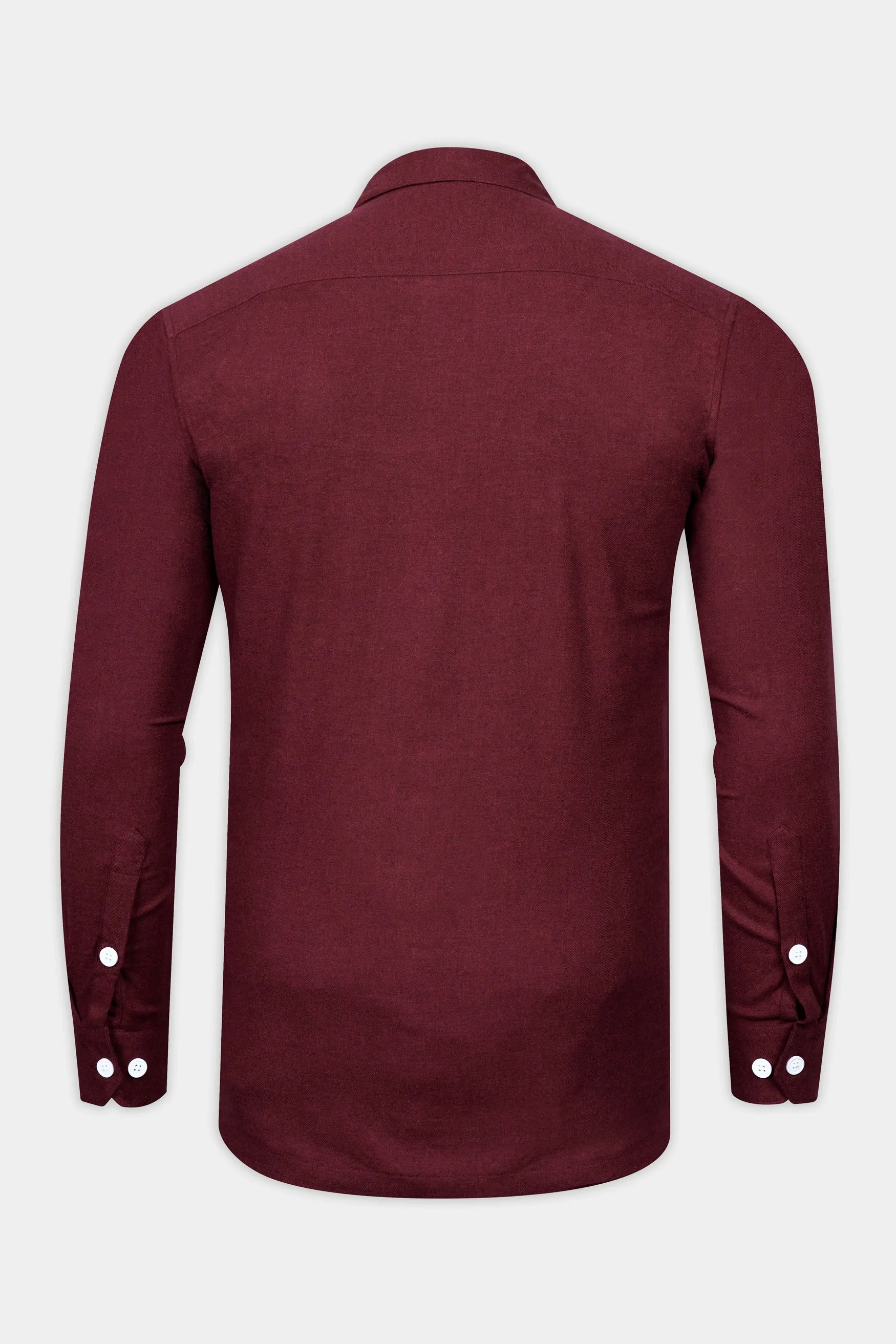 Cocoa Bean Brown Flannel Heavyweight Designer Overshirt/shacket sold by French Crown product image thumbnail 5