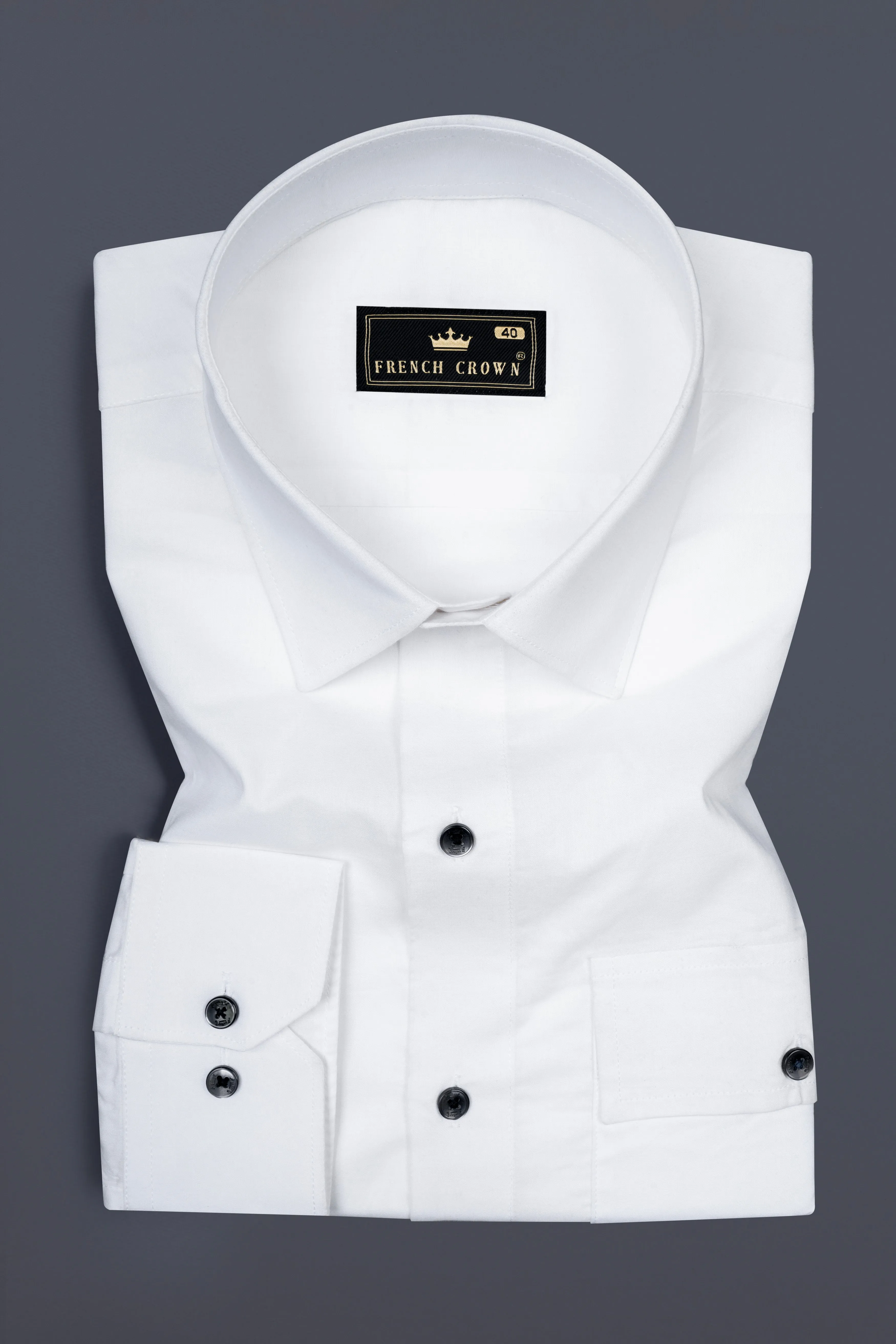 Bright White with Green and Yellow Striped Super Soft Premium Giza Cotton Designer Shirt sold by French Crown product image thumbnail 5