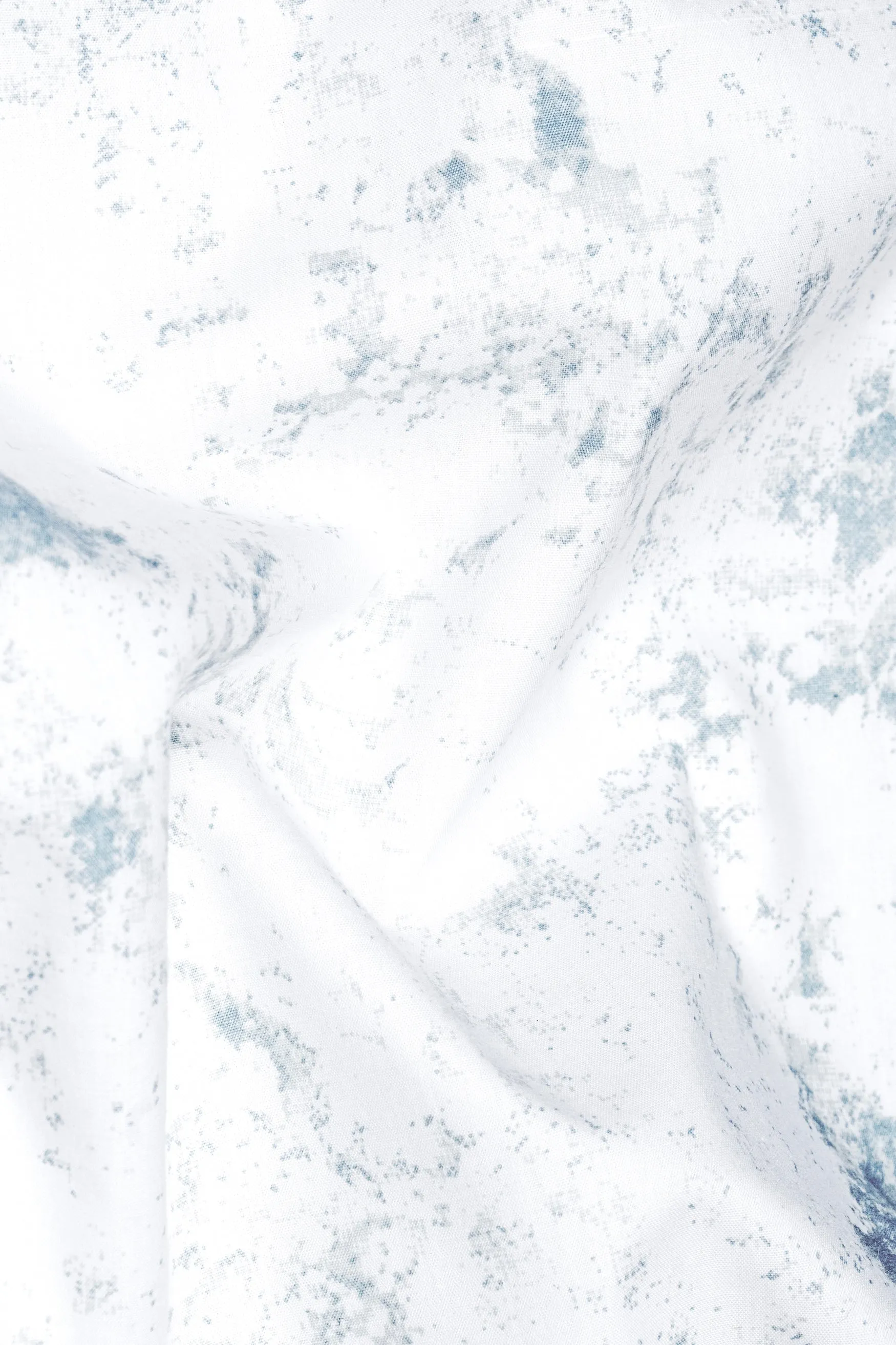 Bright White with French Gray Marble Prints with Black Button Patti Placket Super Soft Premium Designer Shirt sold by French Crown product image thumbnail 3