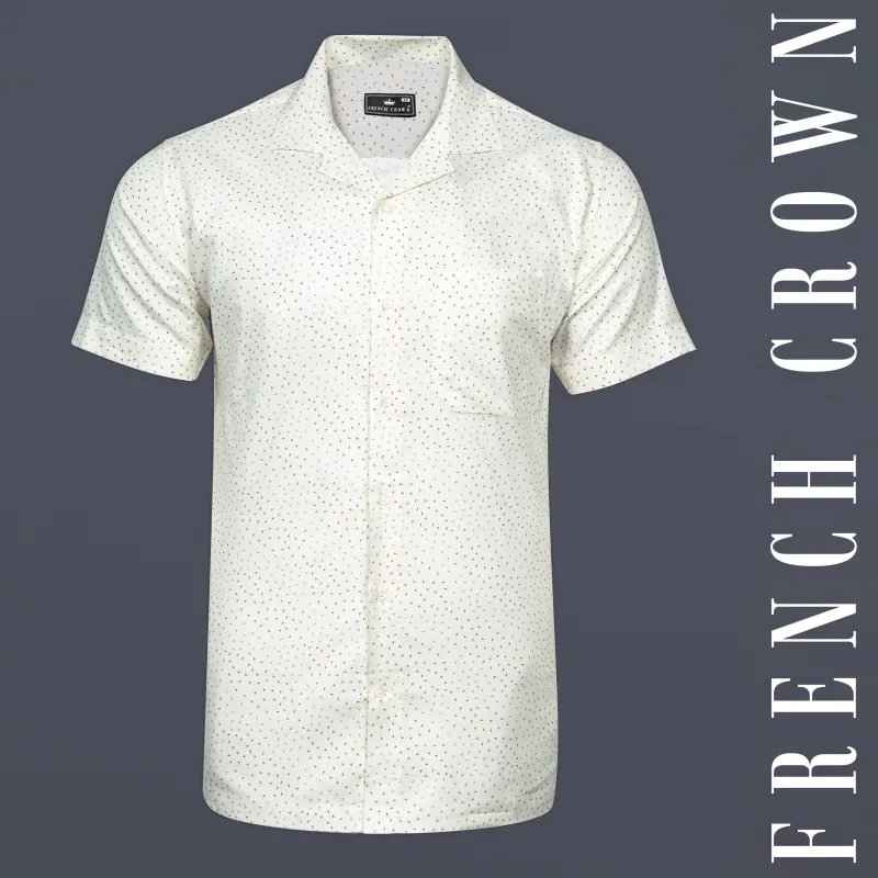 Bright White Dobby Textured Premium Giza Cotton Shirt sold by French Crown