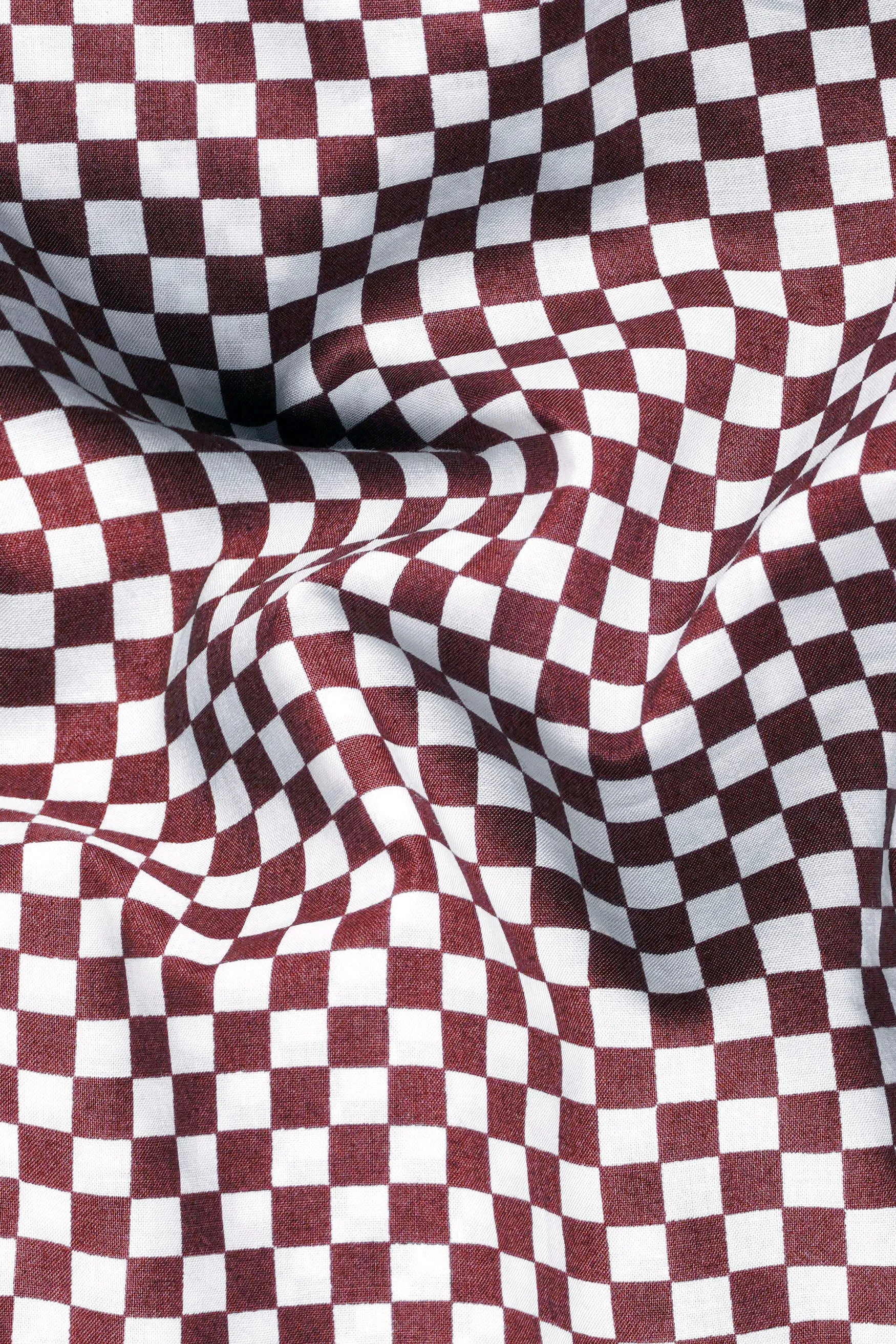 Crater Brown and White Checked Premium Cotton Shirt sold by French Crown product image thumbnail 3