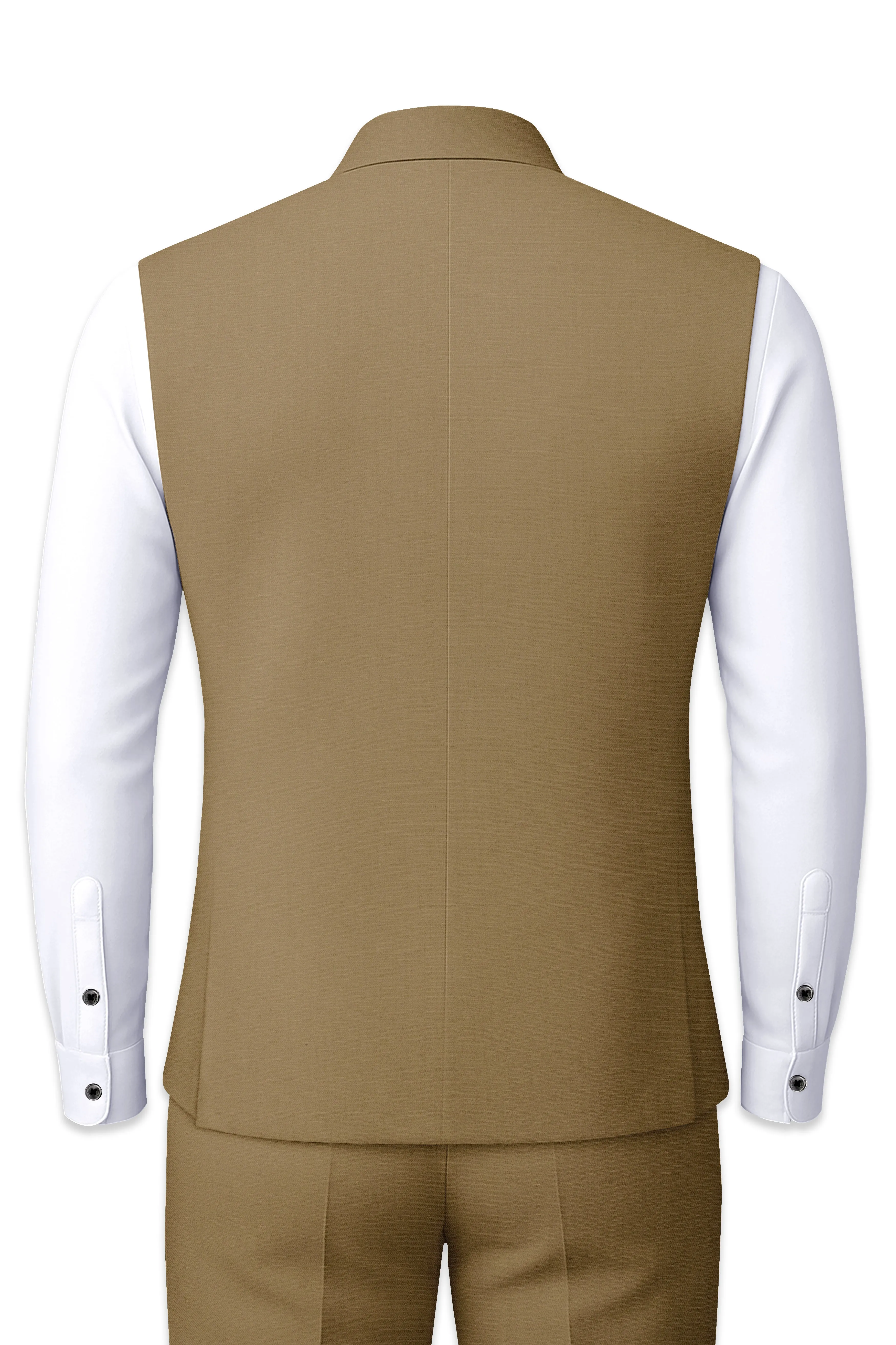 Shadow Brown Textured Nehru Jacket sold by French Crown product image thumbnail 4