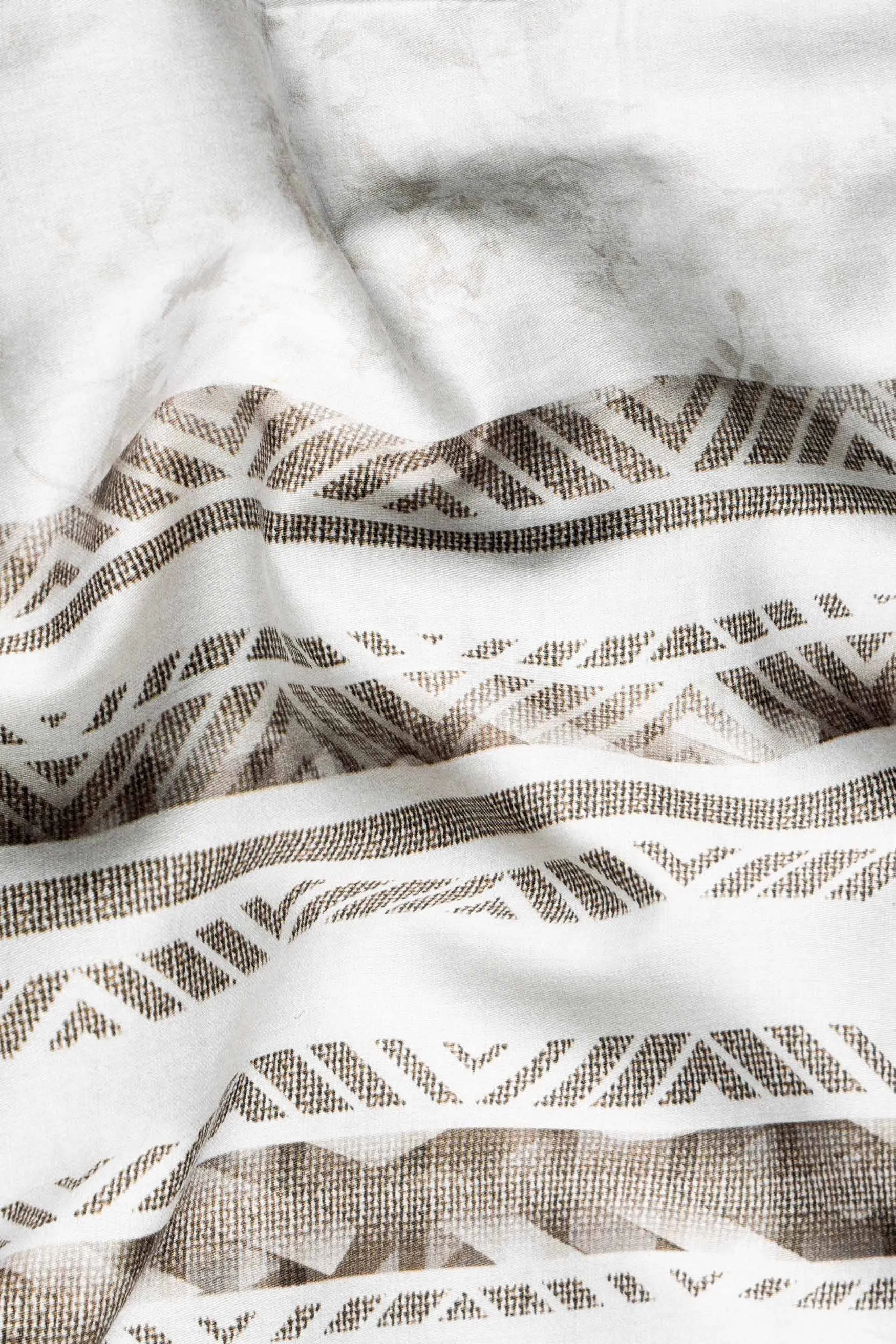 Nickel Gray and Taupe Brown Super Soft Premium Cotton Shirt sold by French Crown product image thumbnail 3