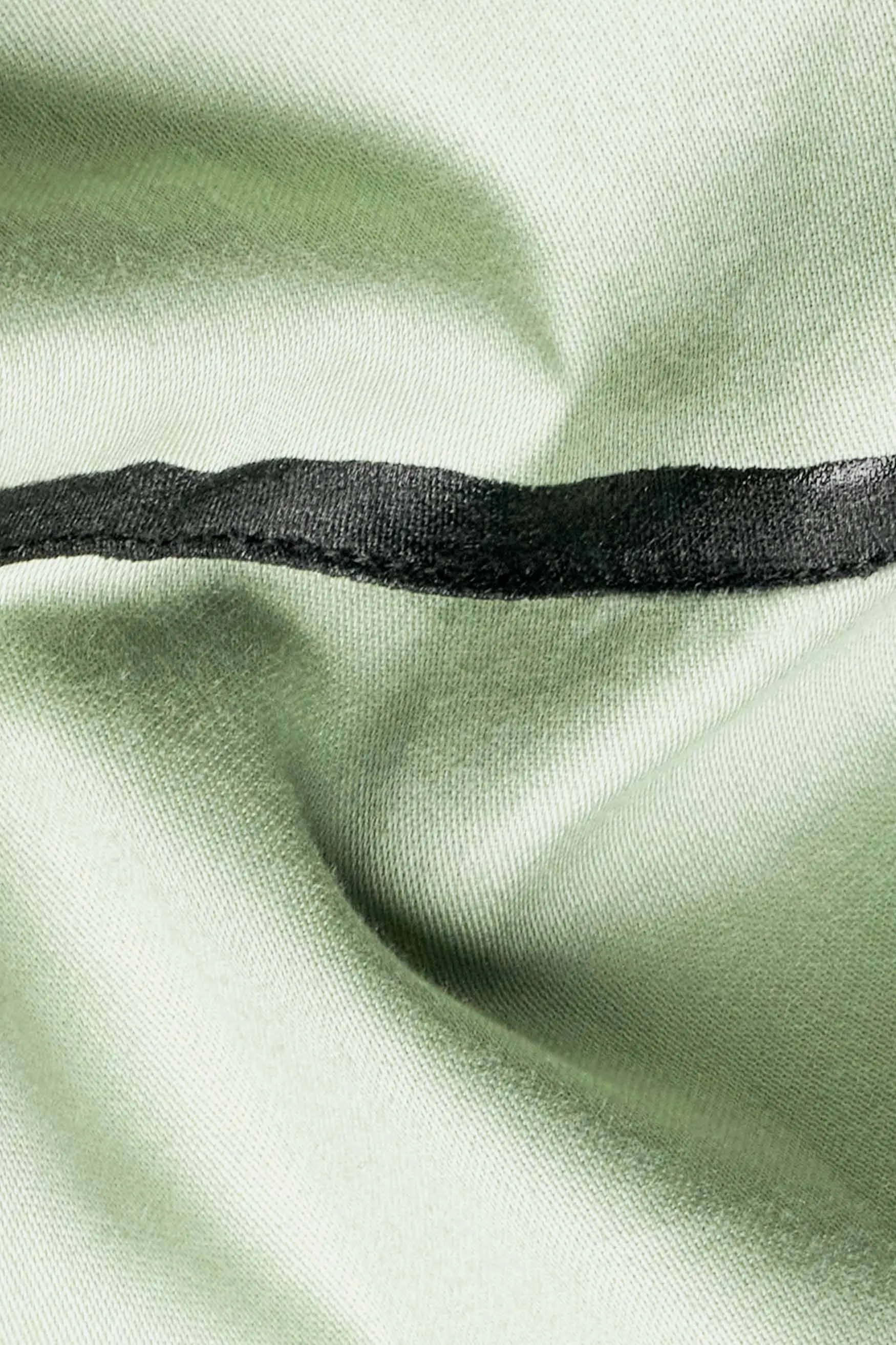 Coriander Green Envelope Hand Painted Subtle Sheen Super Soft Premium Cotton Designer Shirt sold by French Crown product image thumbnail 3