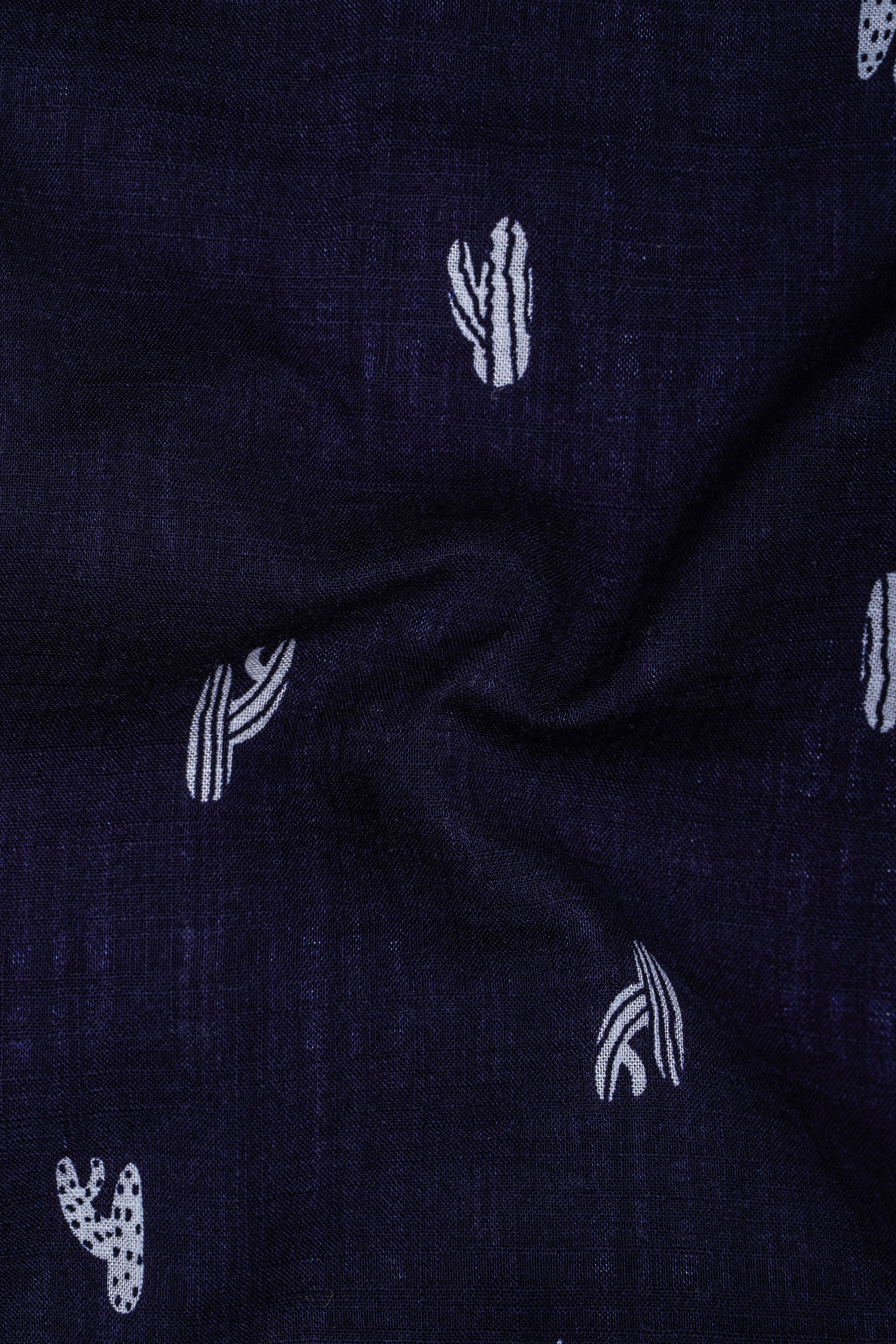 Mirage Blue Printed Lightweight Premium Cotton Oversized Shirt sold by French Crown product image thumbnail 3