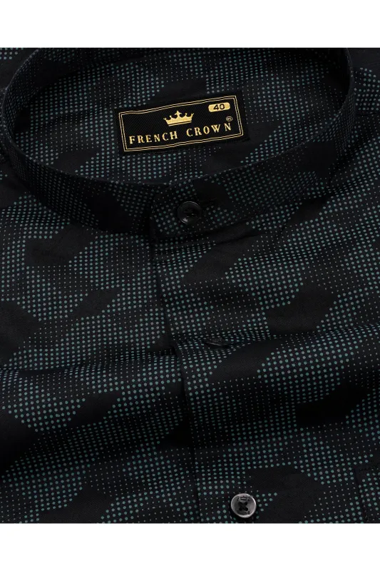 Jade Black and Steel Grey Super Soft Premium Cotton Shirt sold by French Crown