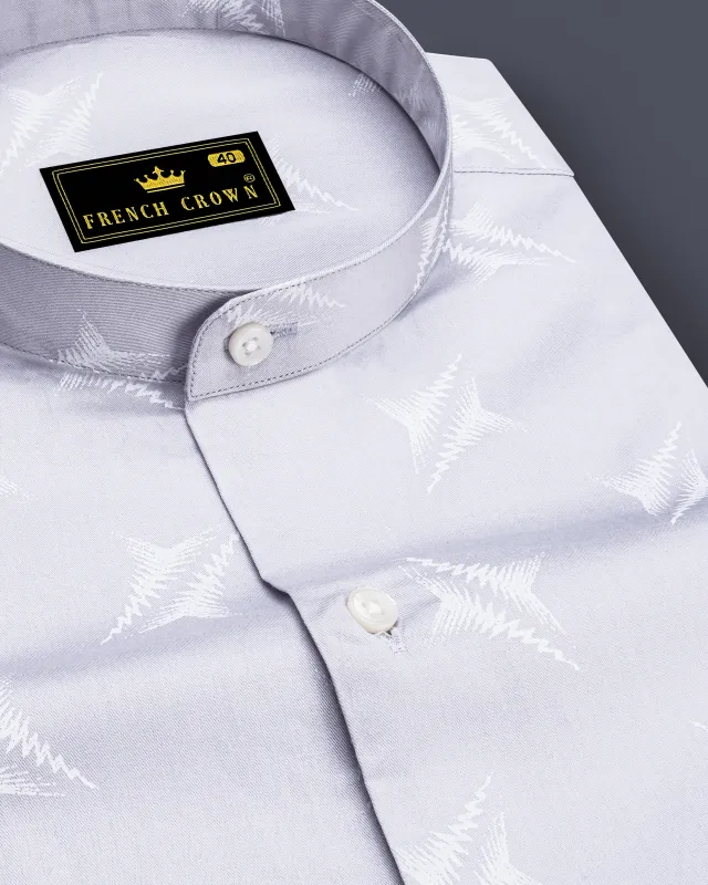 Ghost Gray and White Super Soft Premium Cotton Shirt sold by French Crown