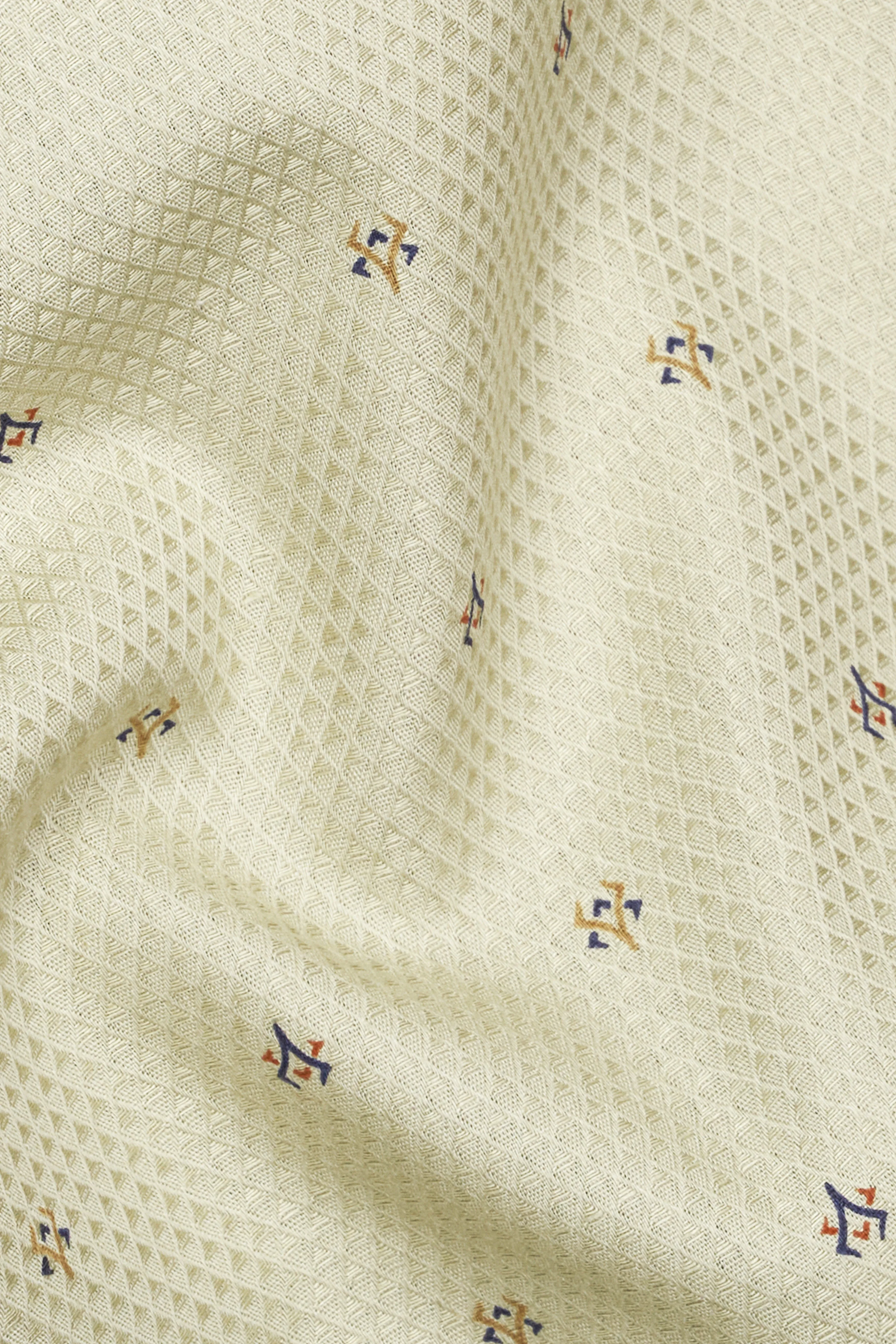 Bone Brown Dobby Textured Premium Giza Cotton Shirt sold by French Crown product image thumbnail 2