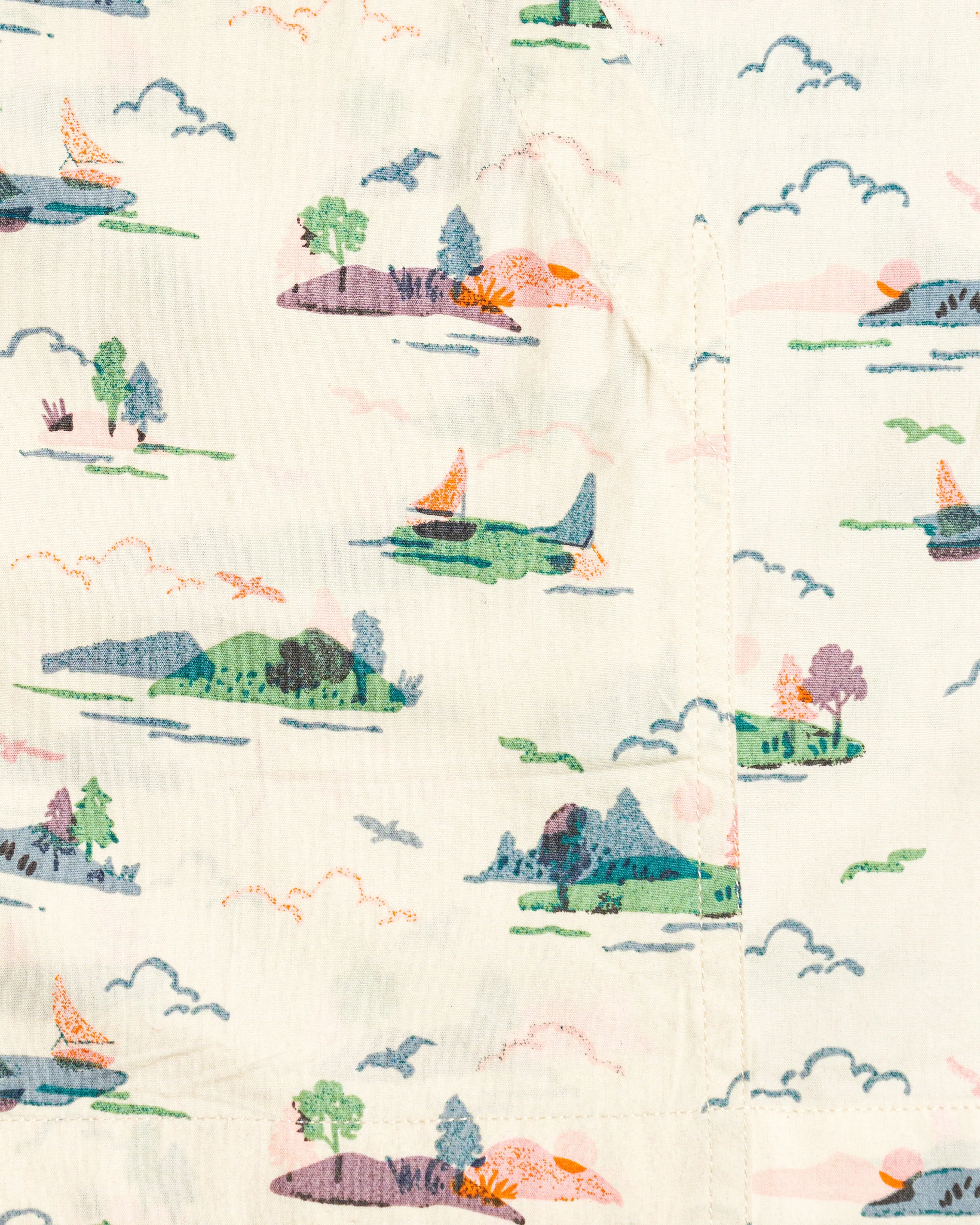 Merino Cream Printed Premium Cotton Designer Shirt sold by French Crown product image thumbnail 3