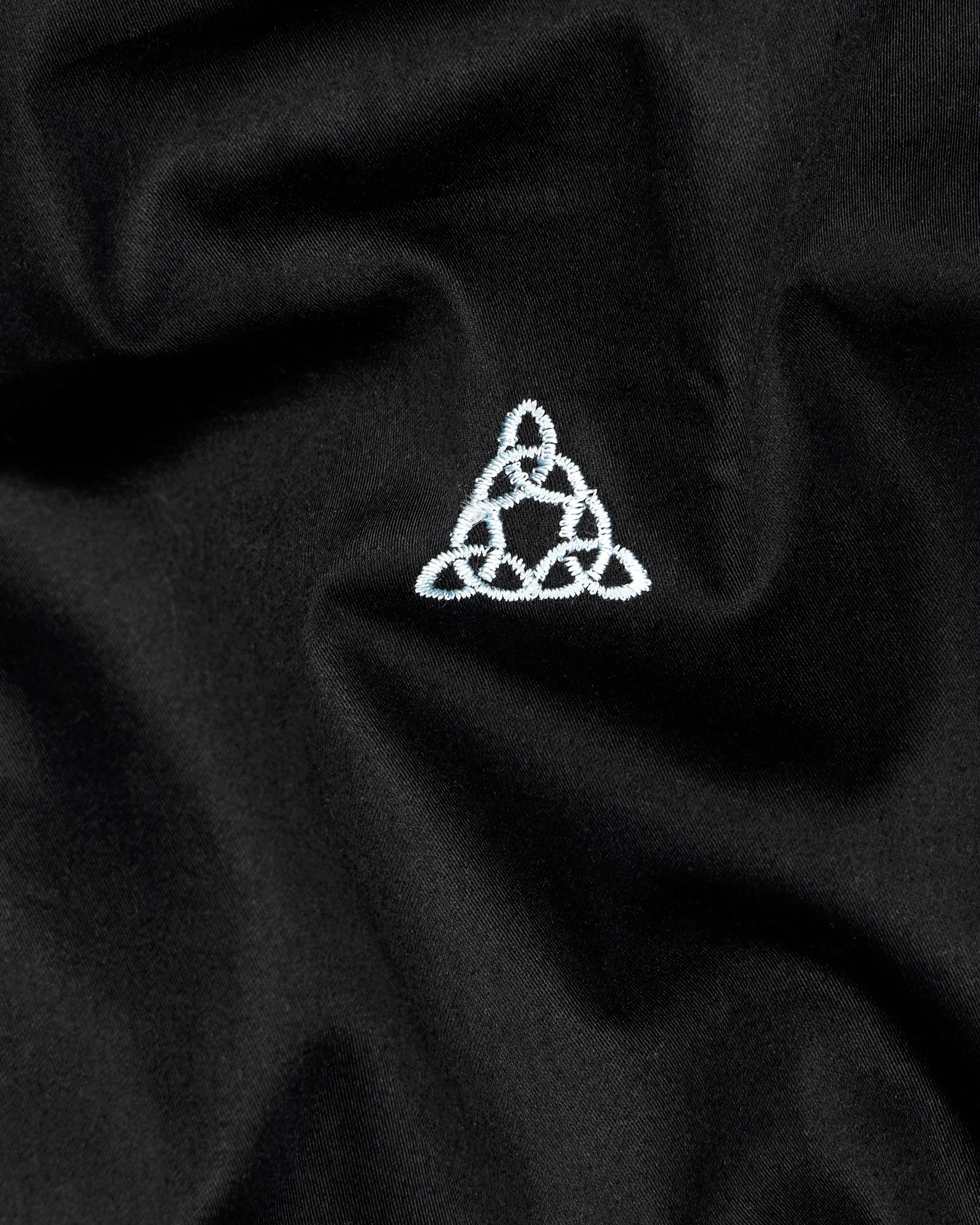 Jade Black with White Embroidered Super Soft Premium Cotton Shirt sold by French Crown product image thumbnail 2