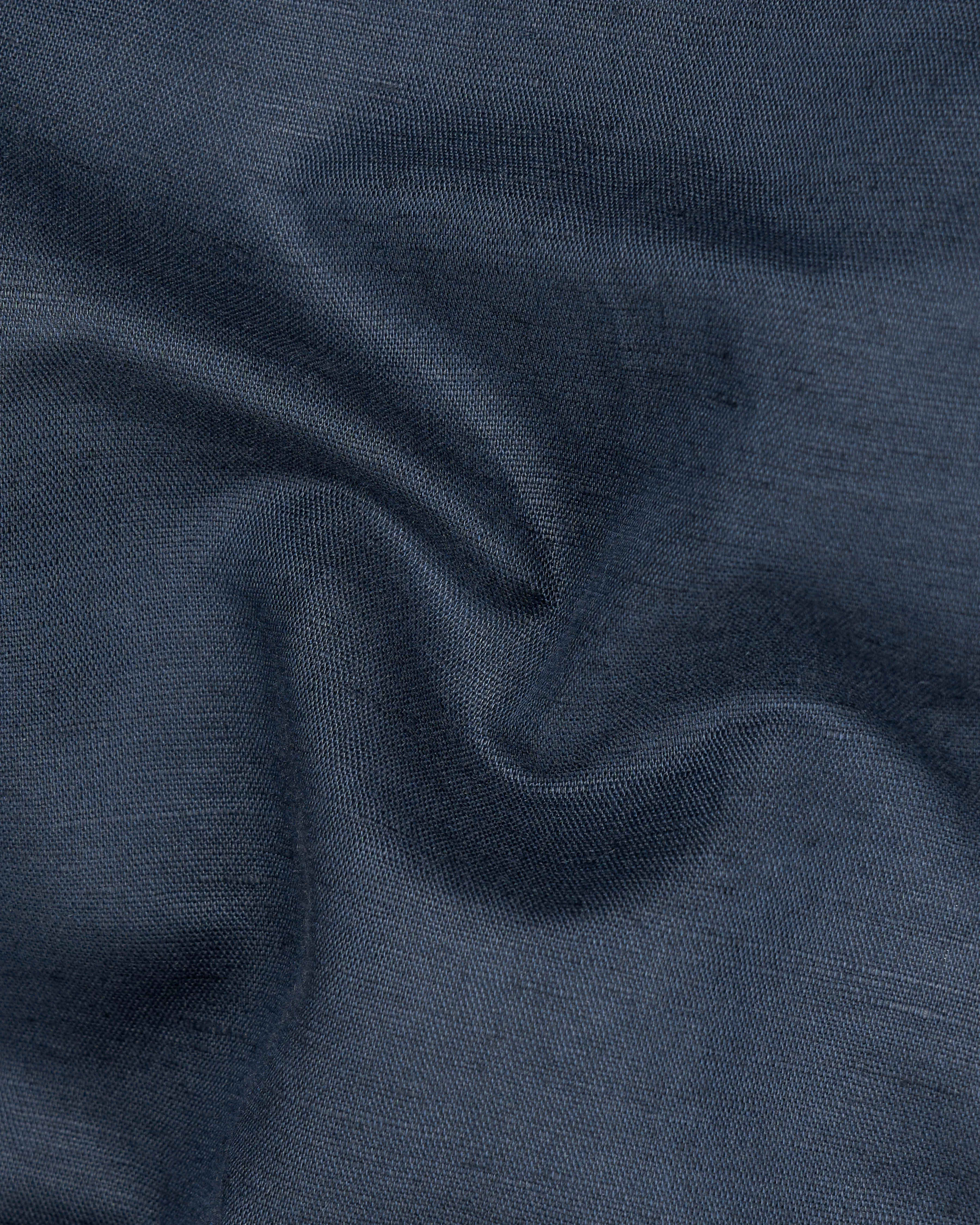 Tuna Blue Luxurious Linen Kurta Shirt sold by French Crown product image thumbnail 3