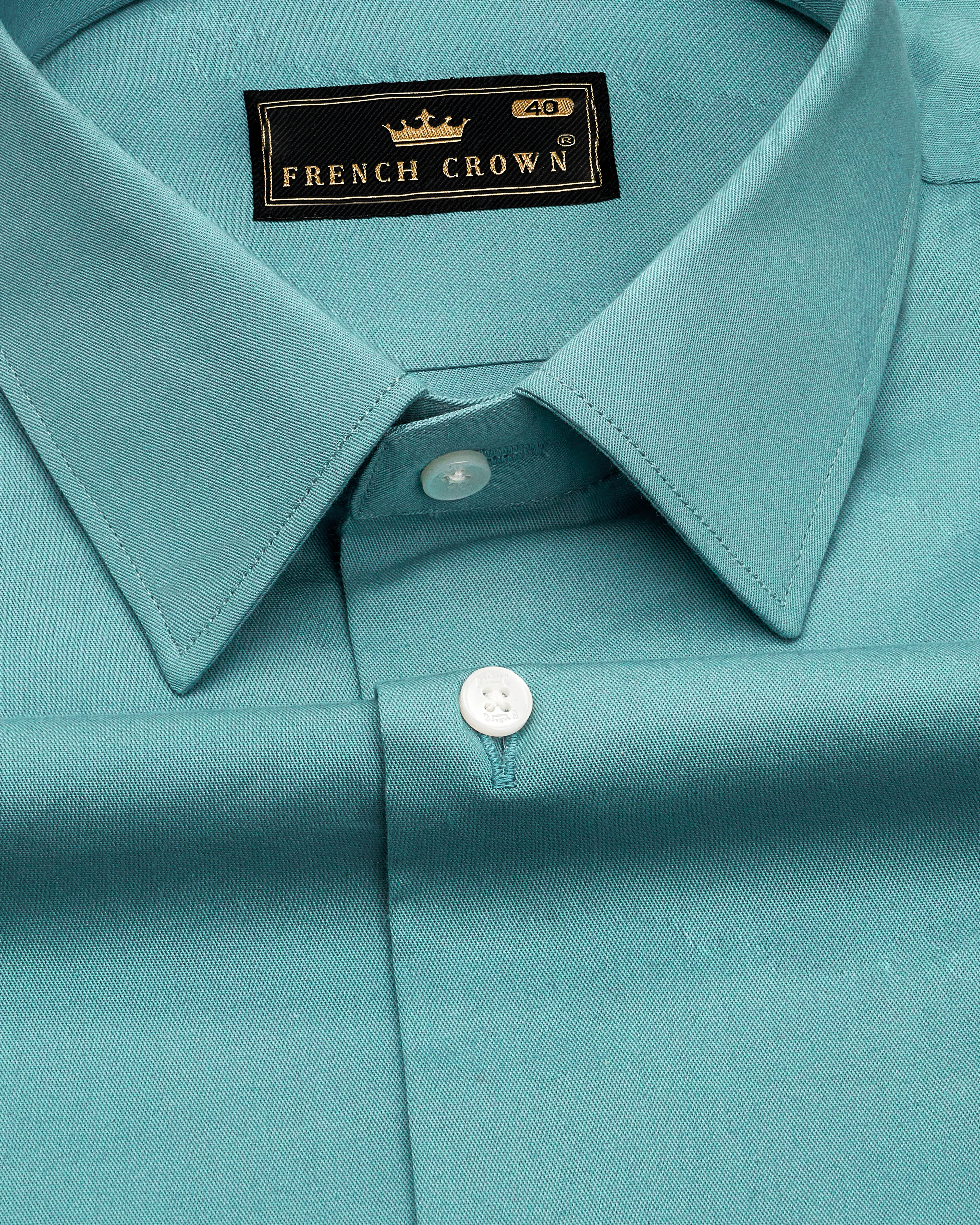 Oxley Green with Multicolour Checkered Royal Oxford Designer Shirt sold by French Crown product image thumbnail 4