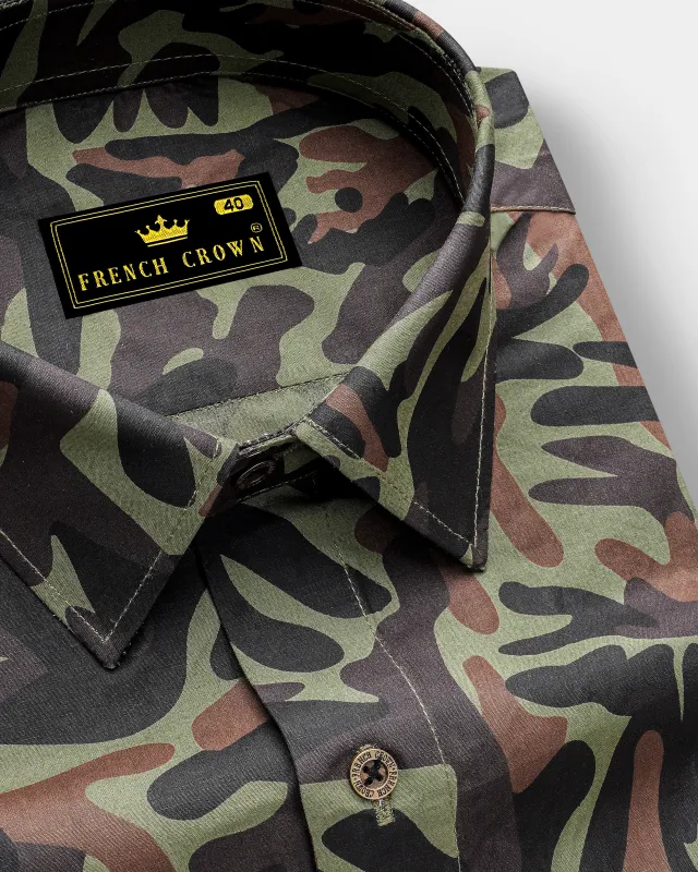 Brownish with Gunmetal Gray Multicolour Royal Oxford Shirt sold by French Crown