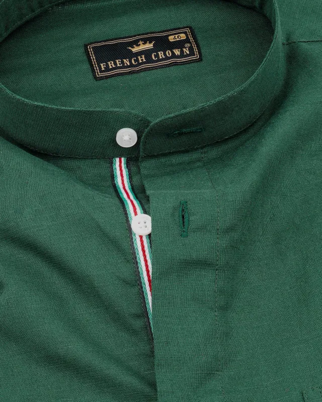 Spectra Green Luxurious Linen Shirt sold by French Crown