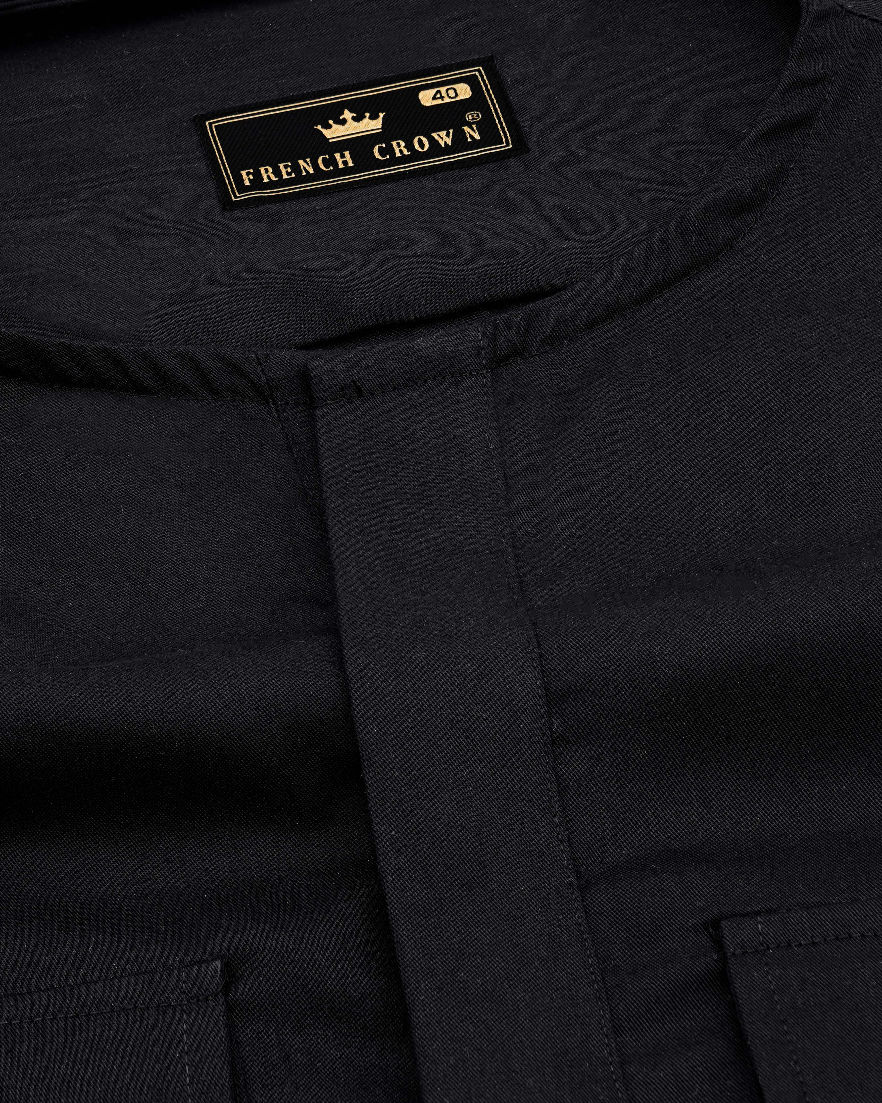 Jade Black Premium Tencel Designer Shirt sold by French Crown product image thumbnail 4