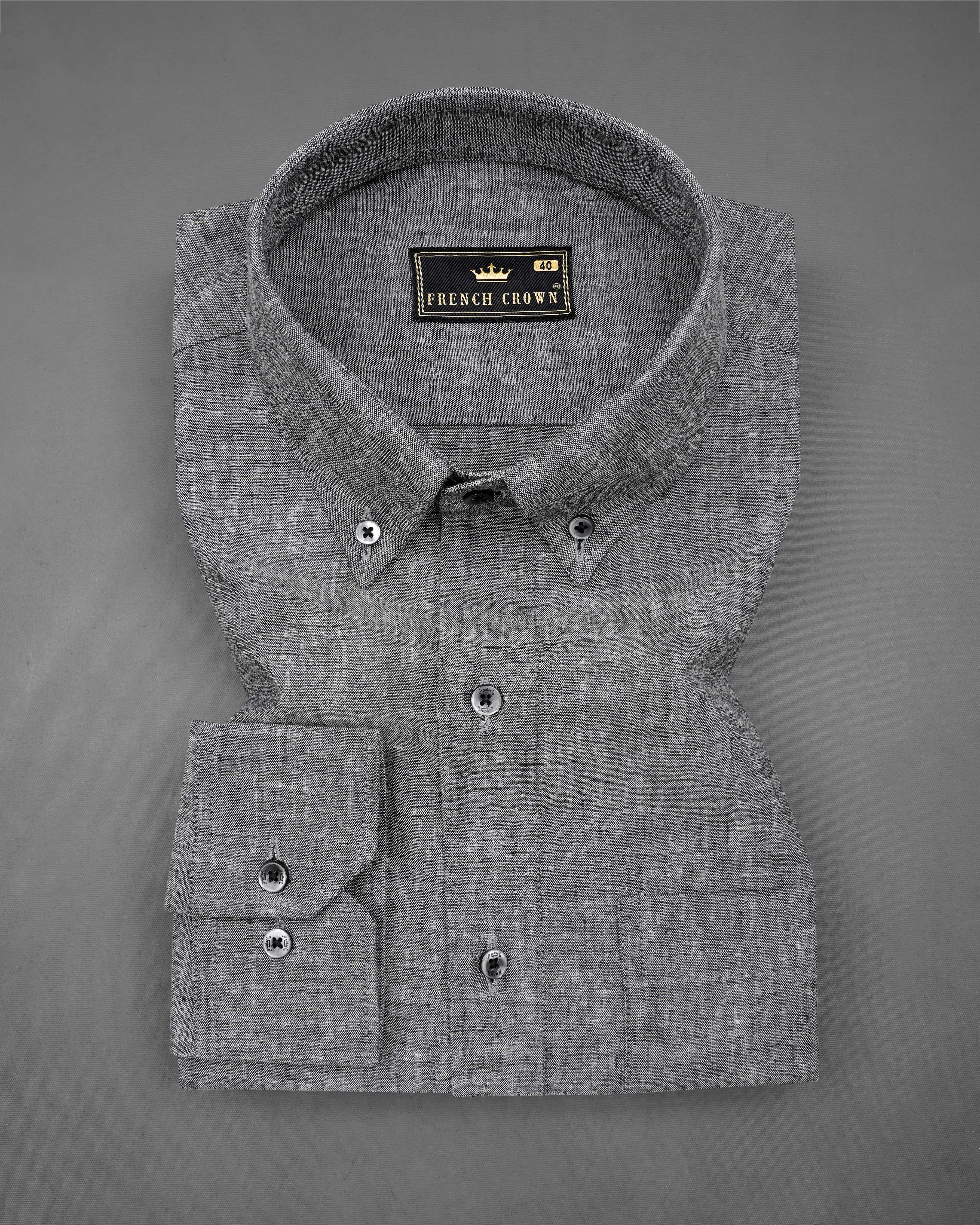 Dolphin Gray Royal Oxford Shirt sold by French Crown product image thumbnail 3