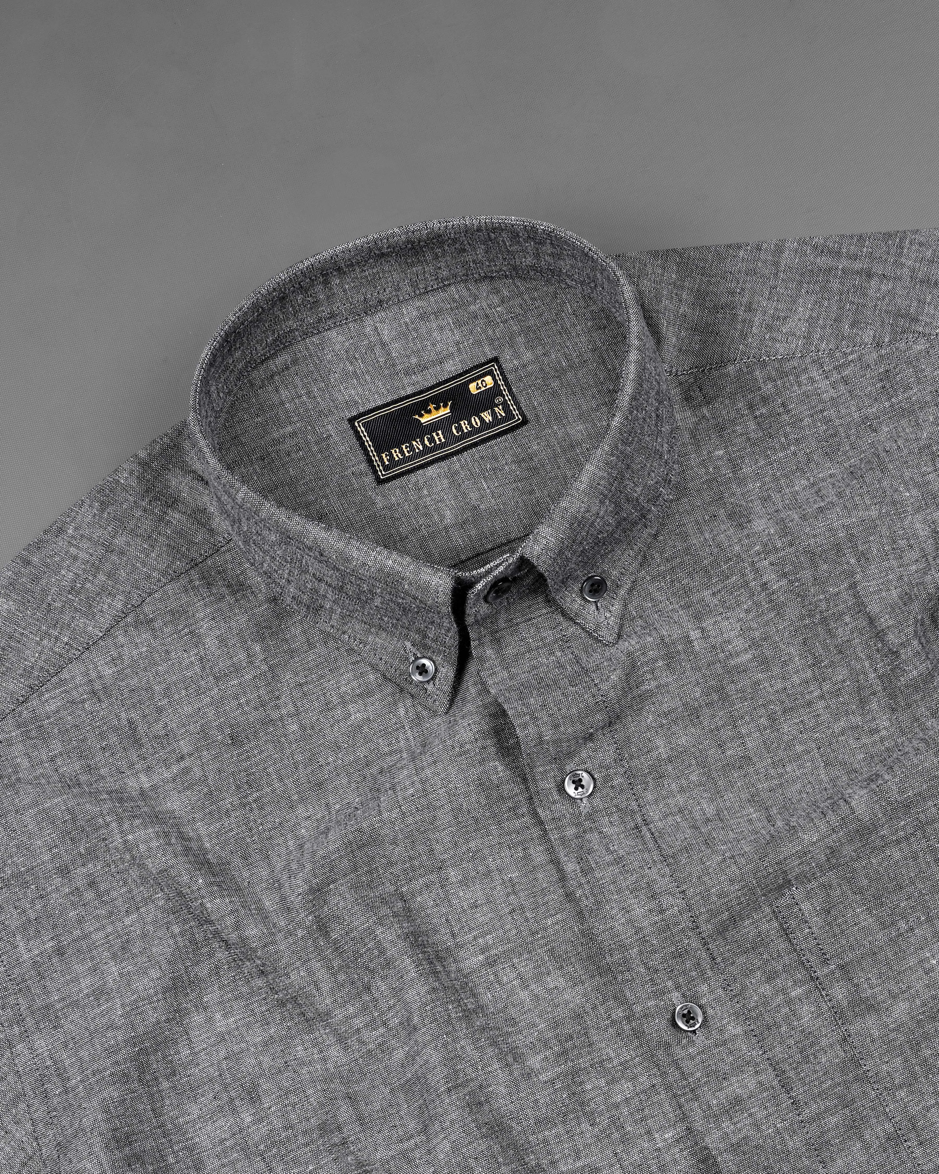 Dolphin Gray Royal Oxford Shirt sold by French Crown product image thumbnail 4