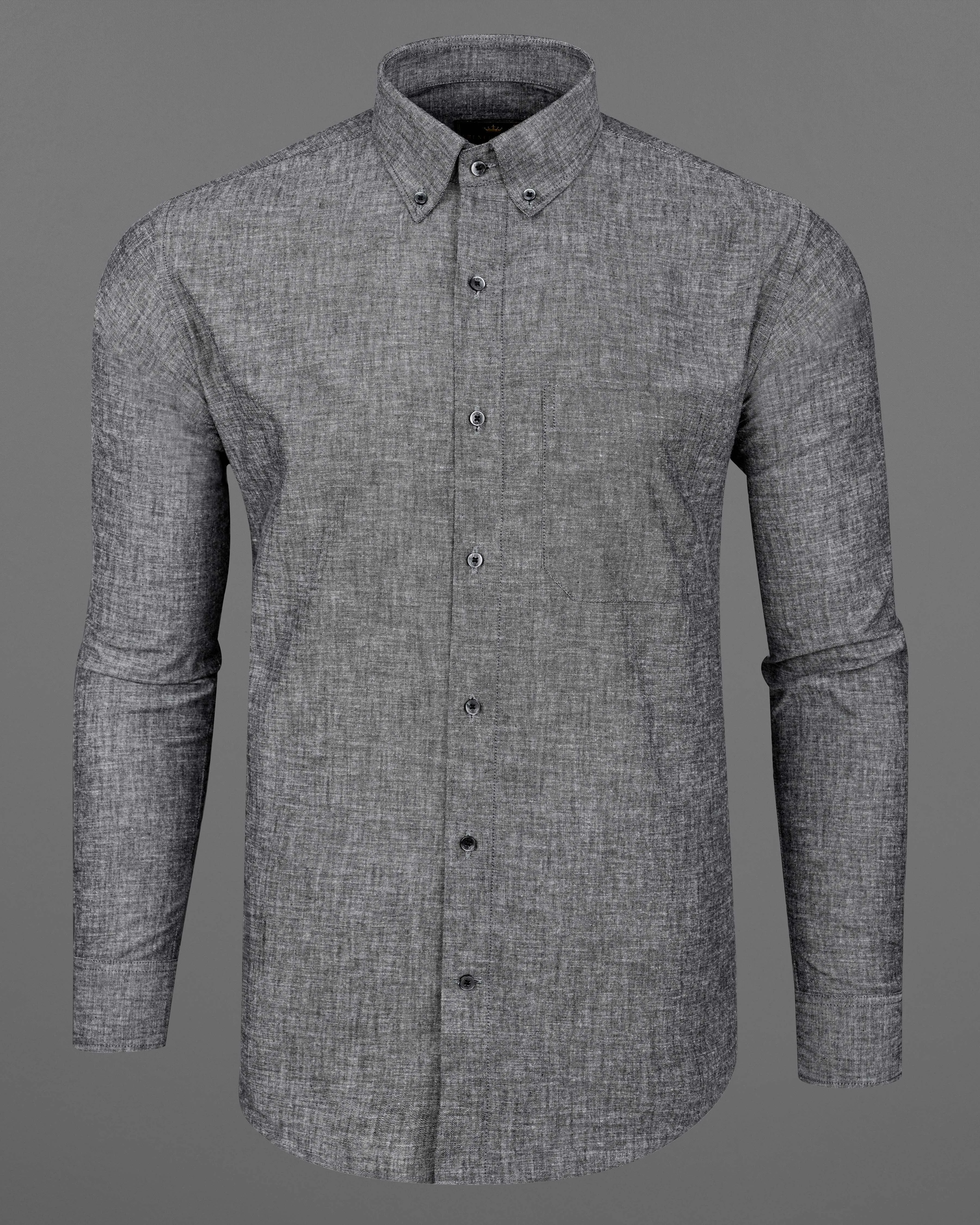 Dolphin Gray Royal Oxford Shirt sold by French Crown product image thumbnail 5