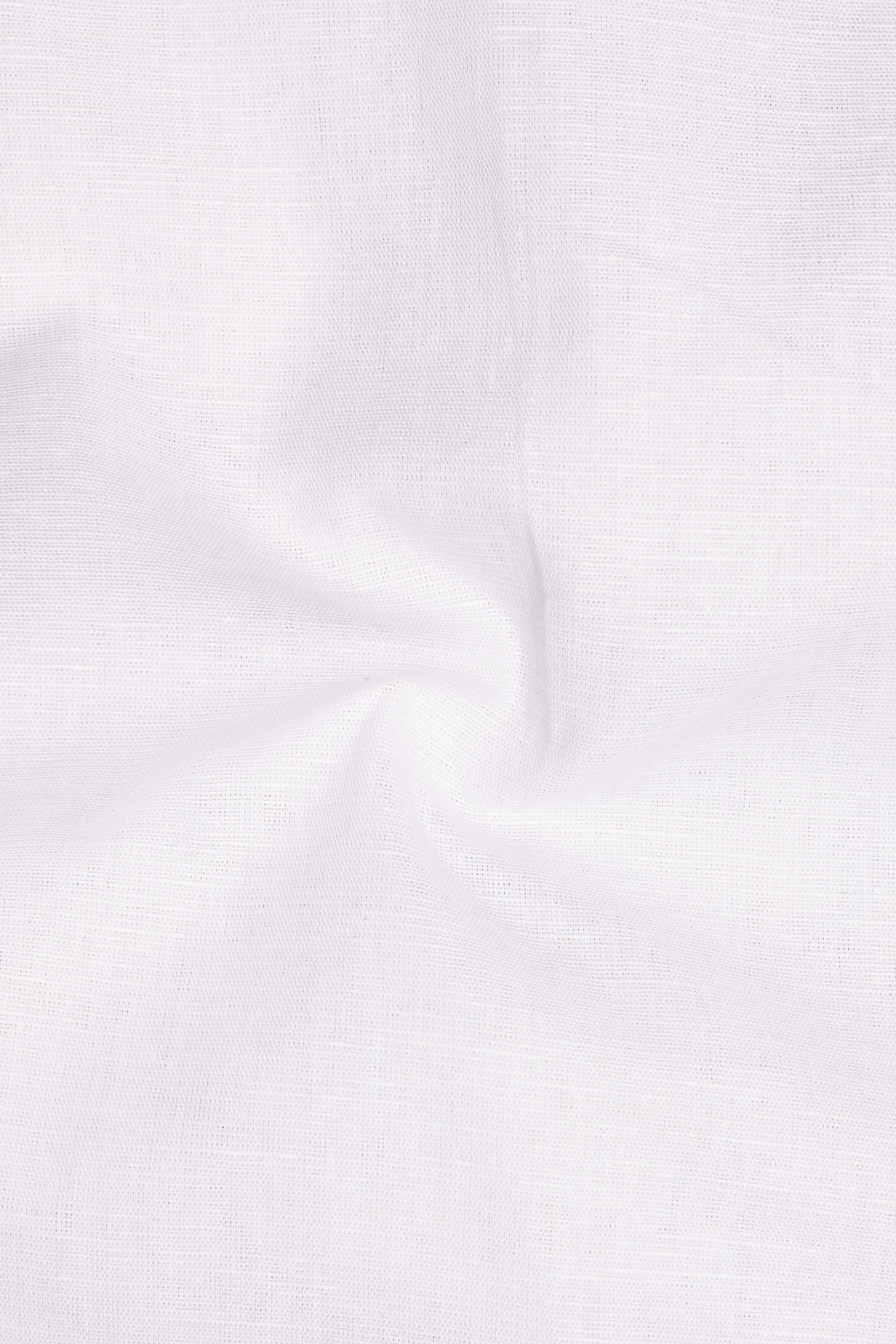 Bright White with Green Patch Pocket Luxurious Linen Designer Shirt sold by French Crown product image thumbnail 3