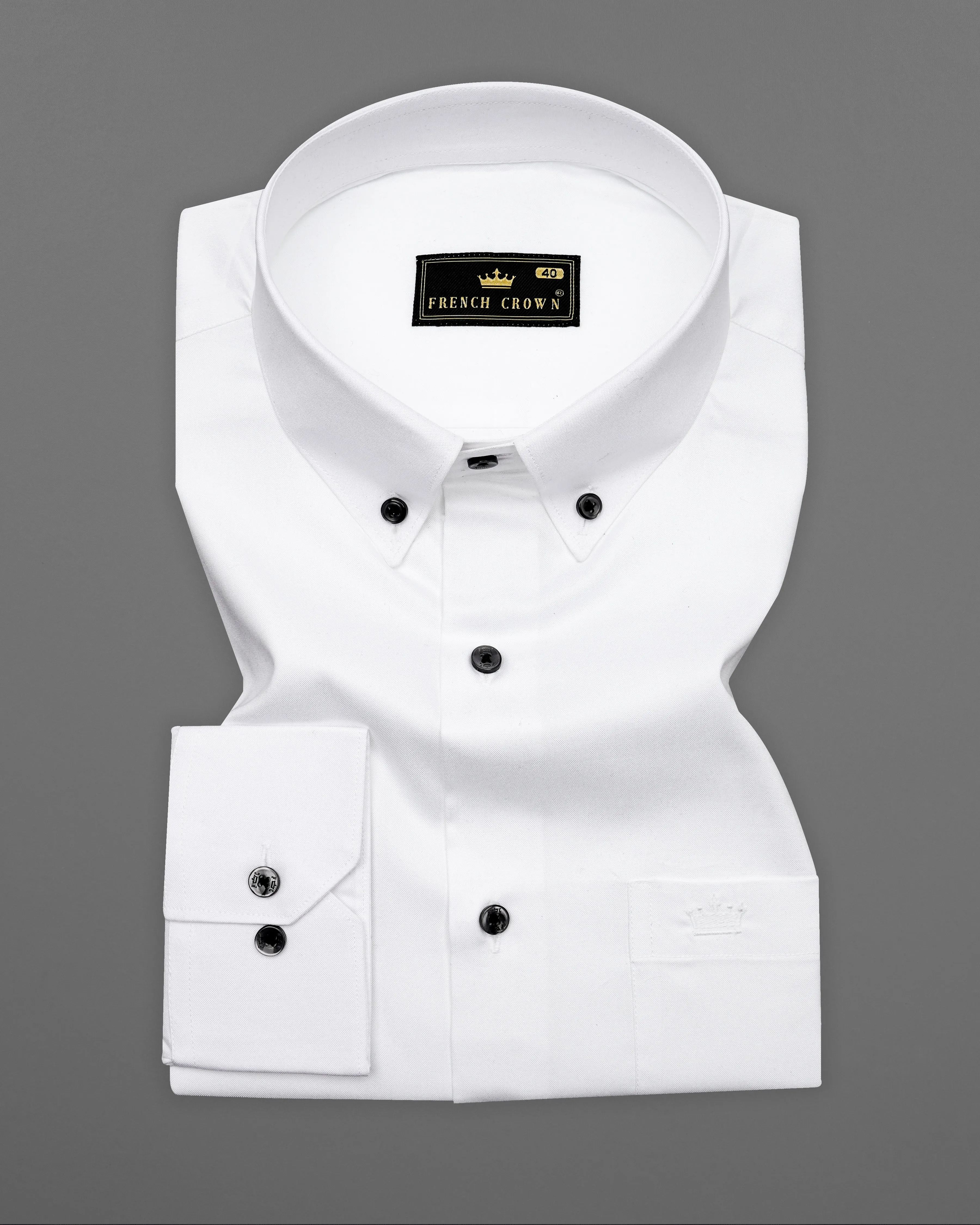 Bright White Royal Oxford Shirt sold by French Crown product image thumbnail 3