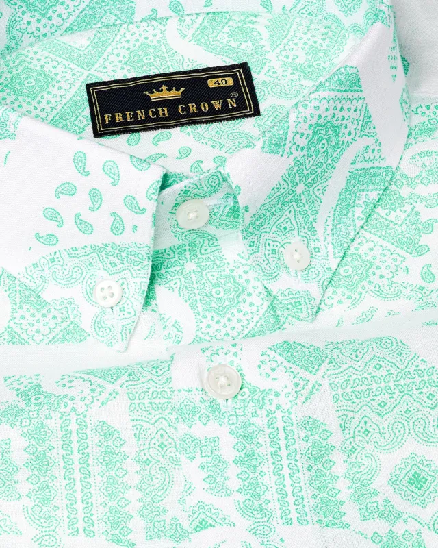 Riptide Quirky Designed Luxurious Linen Shirt sold by French Crown