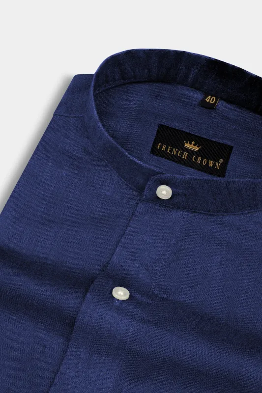 Ebony Clay Blue Royal Oxford Shirt sold by French Crown