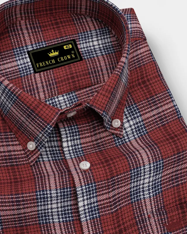 Crail Twill Plaid Premium Cotton Shirt sold by French Crown