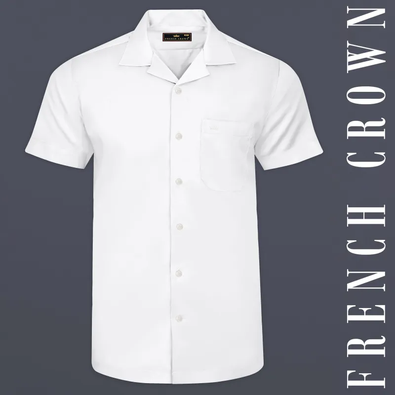 Bright White Premium Cotton Shirt sold by French Crown