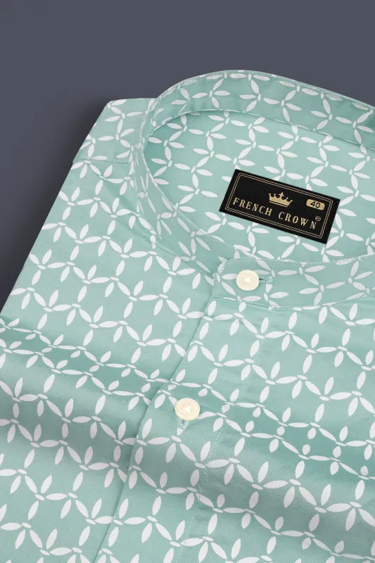 Aqua Island Disty Printed Twill Premium Cotton Shirt sold by French Crown