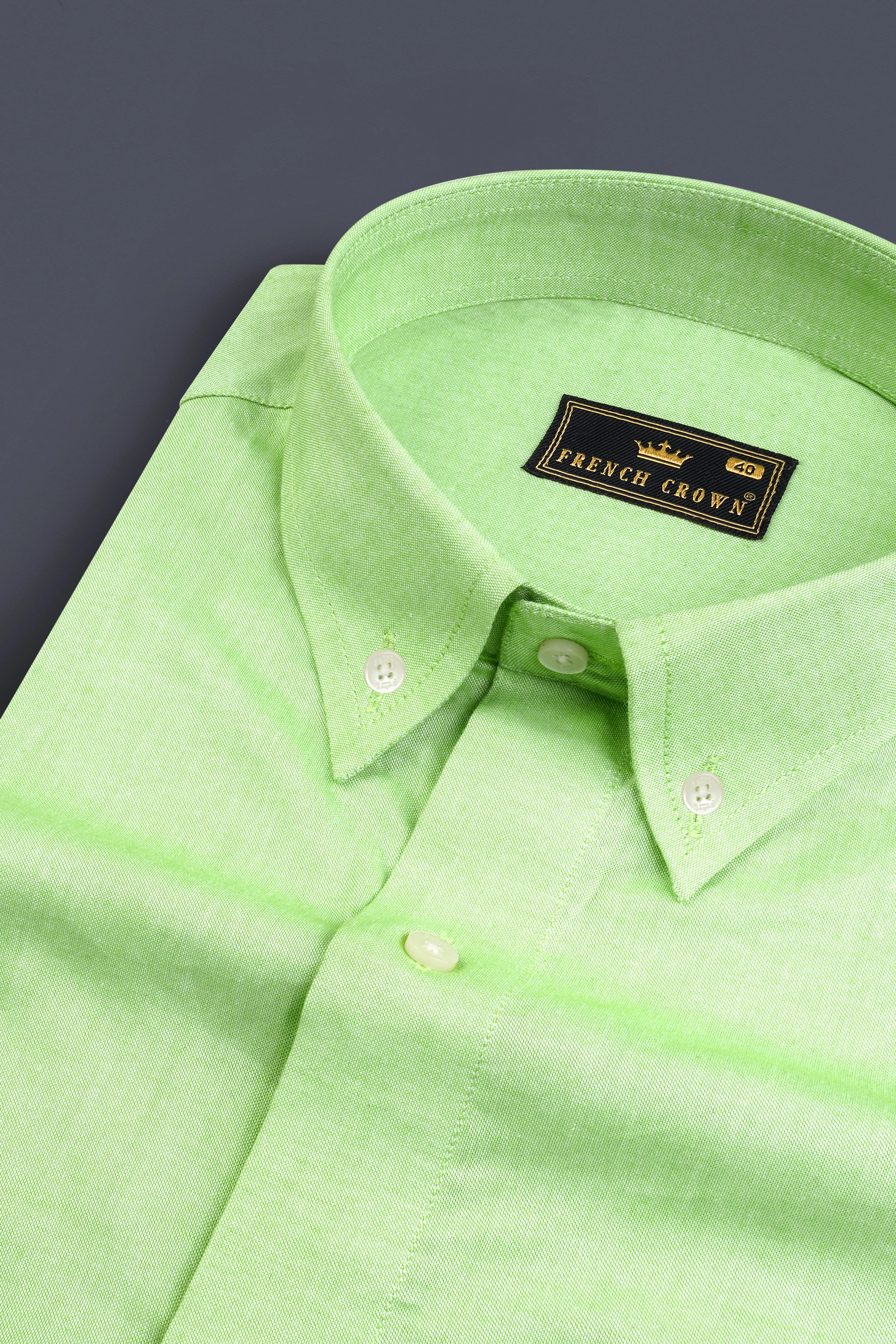 Washed Out Green Royal Oxford Shirt sold by French Crown