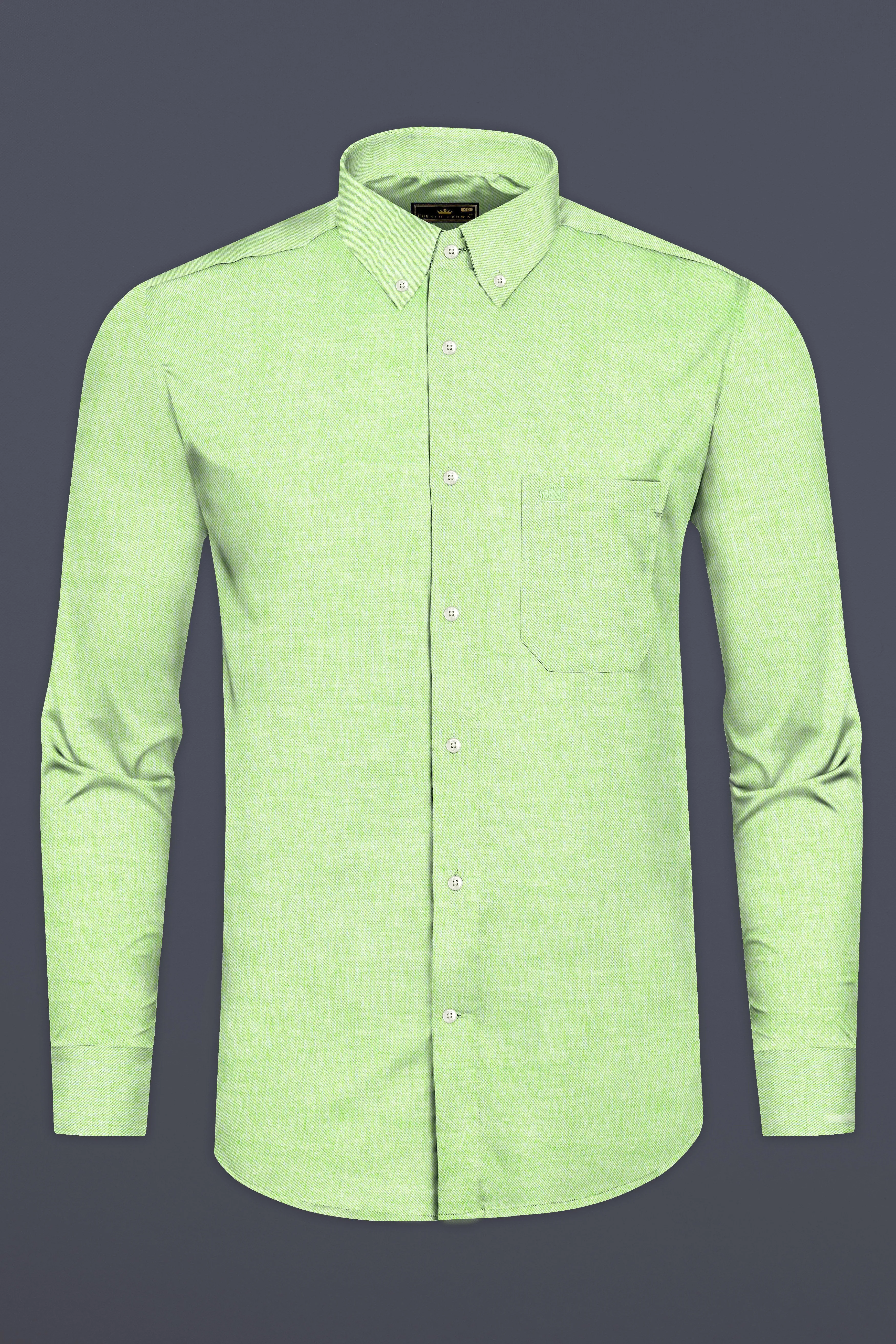 Washed Out Green Royal Oxford Shirt sold by French Crown product image thumbnail 4
