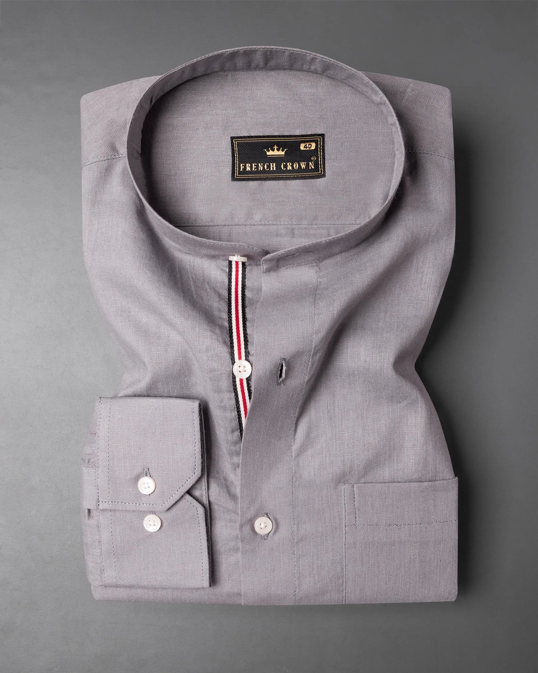 Rose Quartz Premium linen Shirt sold by French Crown product image thumbnail 3