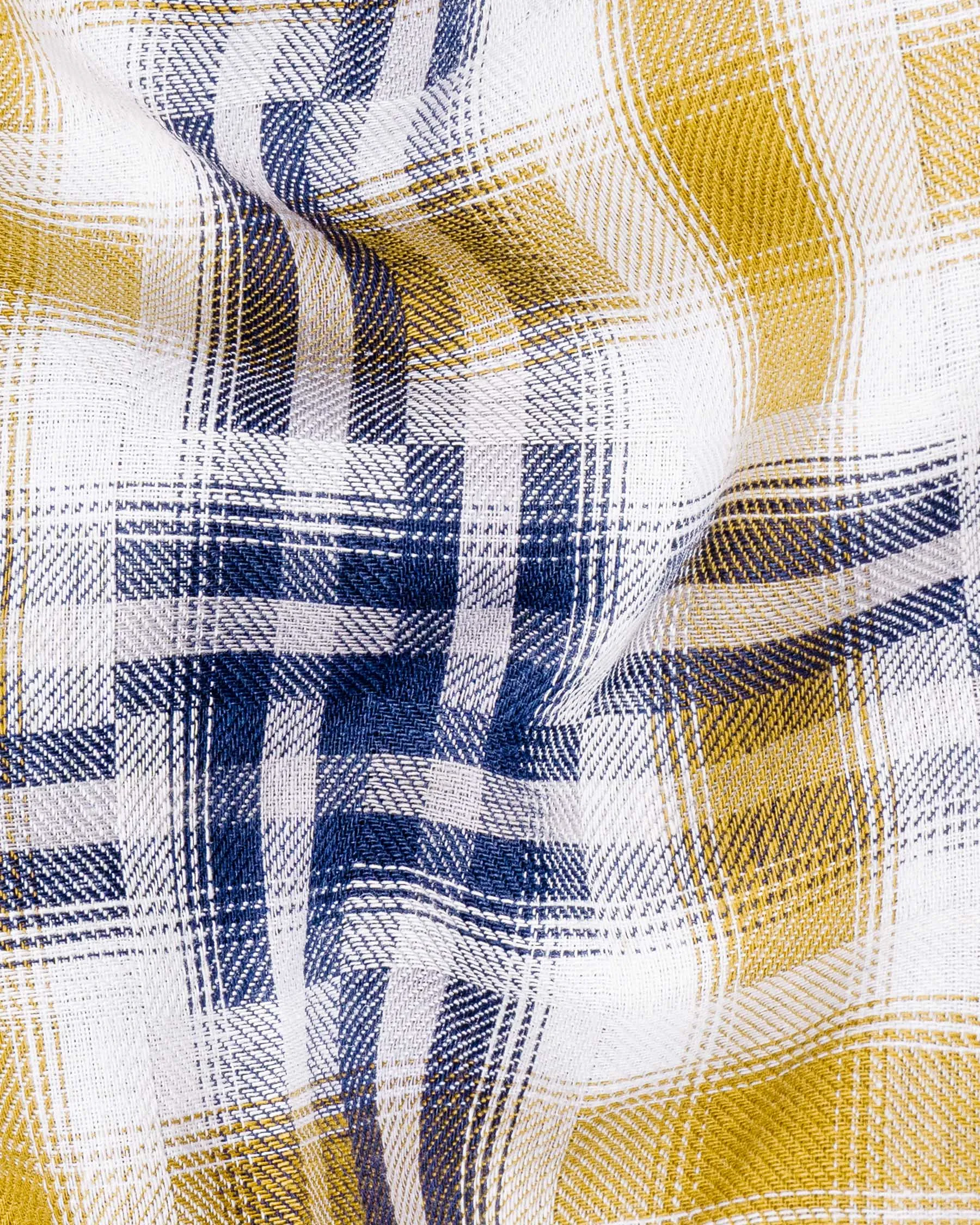 Half White Half Checkered Twill Premium Cotton Shirt sold by French Crown product image thumbnail 3