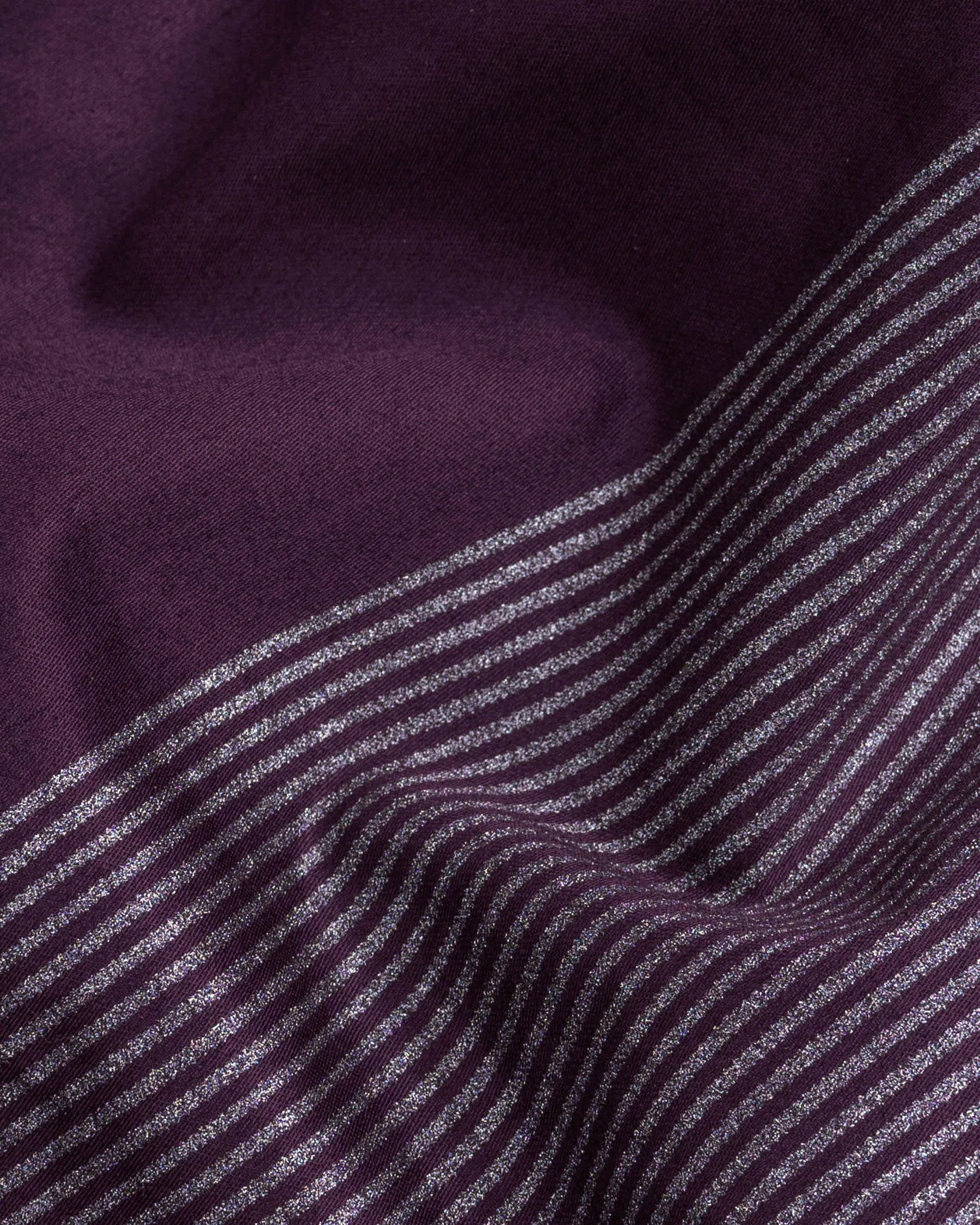 Half Thunder Purple Half Striped Premium Cotton Shirt sold by French Crown product image thumbnail 3