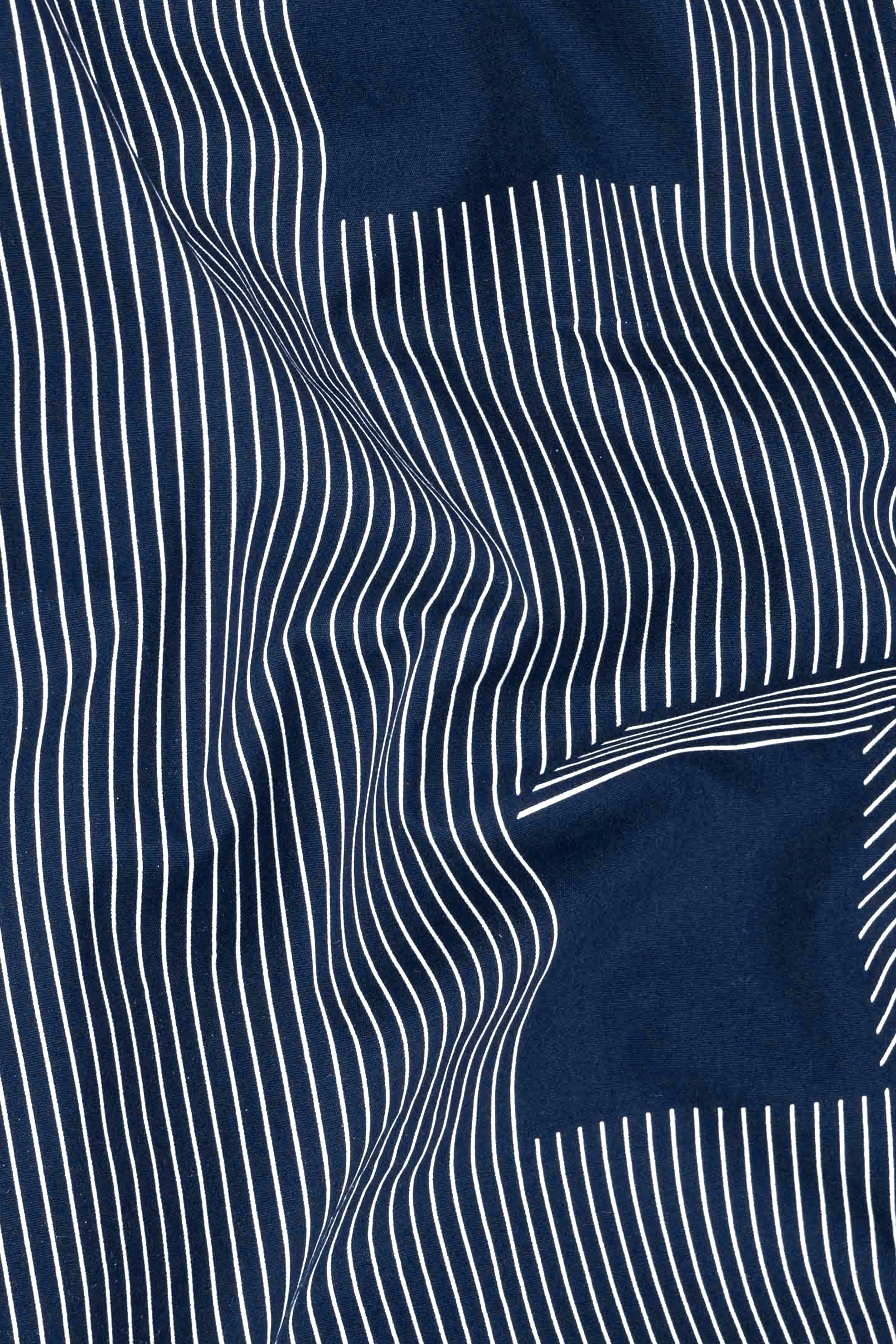 Gunmetal Blue 3D Box Patterned Premium Cotton Shirt sold by French Crown product image thumbnail 3