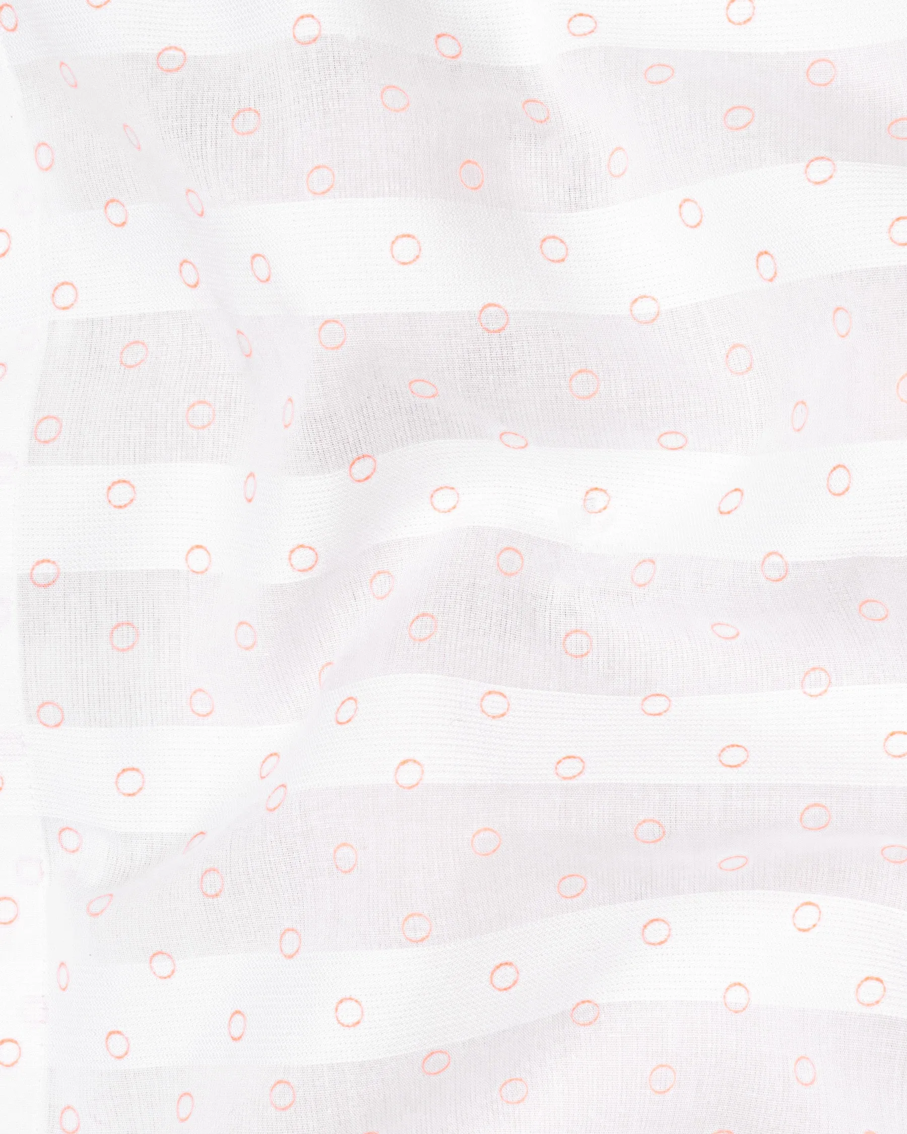 Bright White and Ebb Striped and Circular Dobby Textured Giza Cotton Shirt sold by French Crown product image thumbnail 2