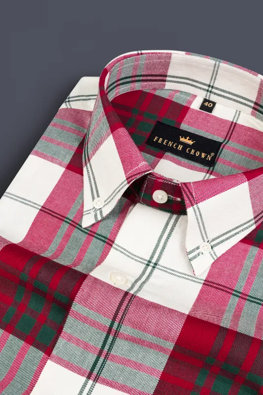 Bizarre Twill Plaid Premium Cotton Shirt sold by French Crown
