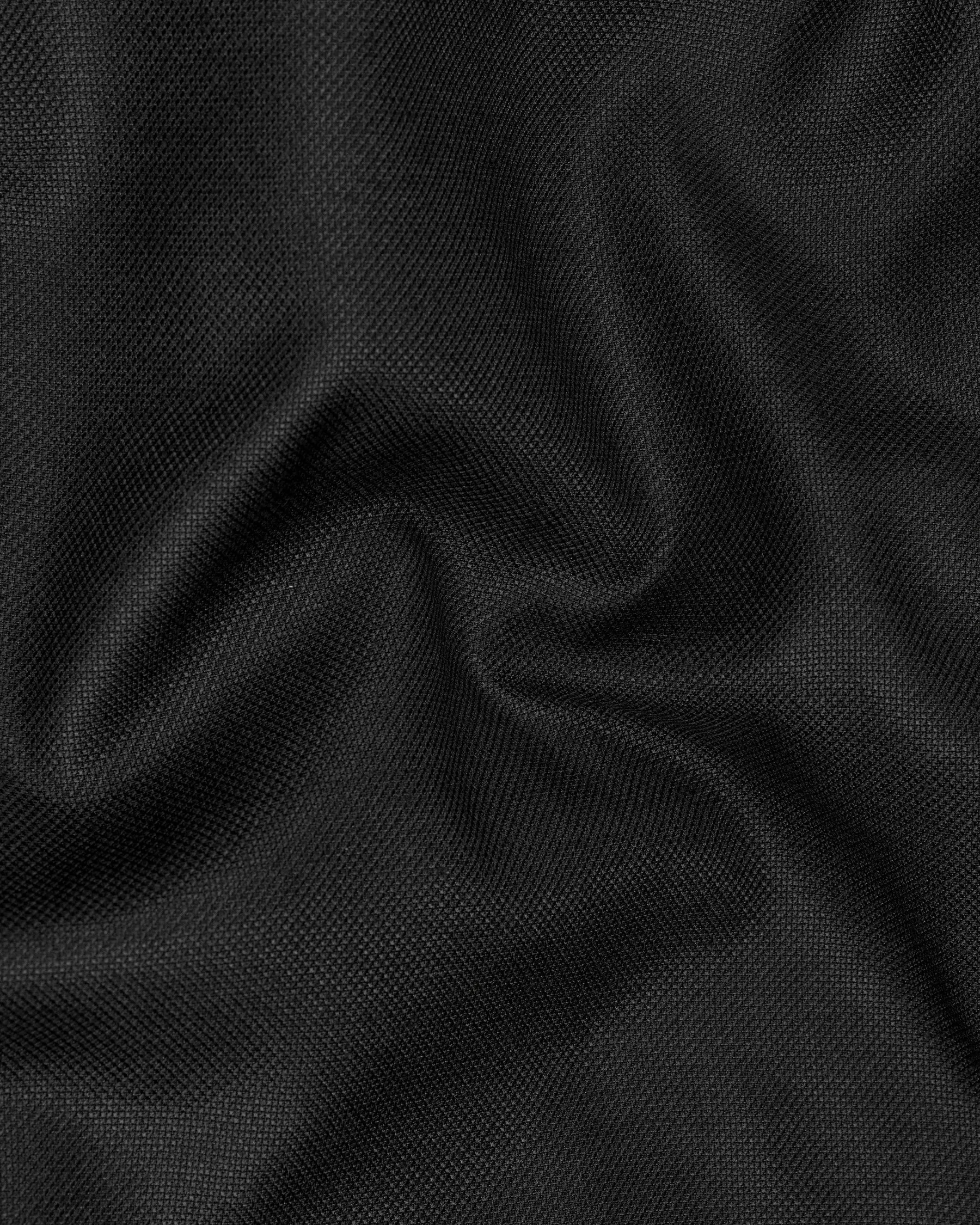 Jade Black Textured Waistcoat sold by French Crown product image thumbnail 3