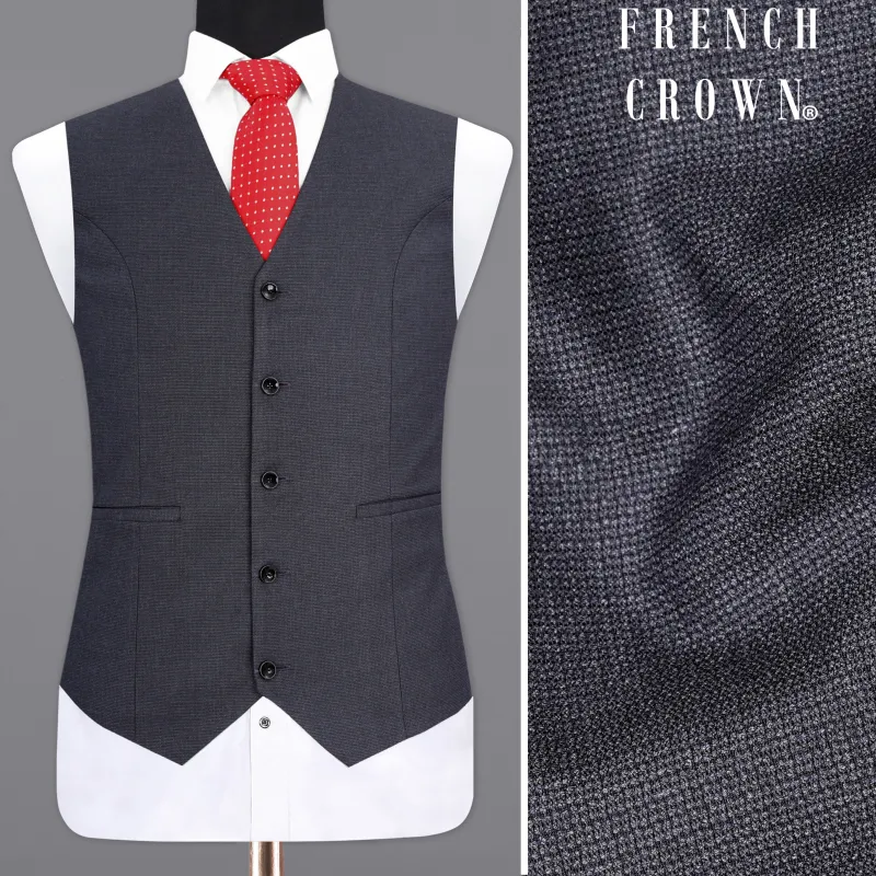 Scarpa Flow Gray Textured Waistcoat sold by French Crown