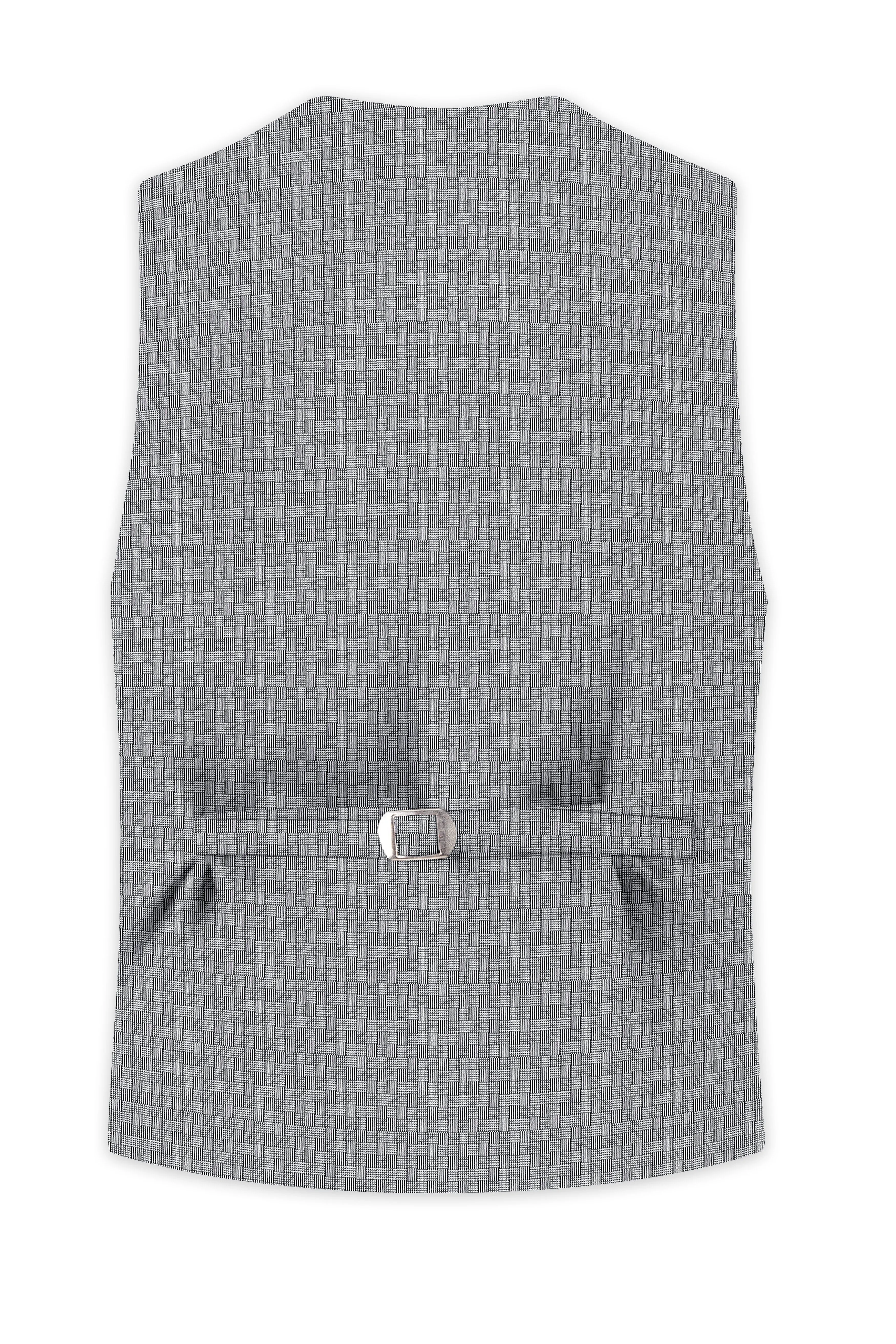 Mobster Gray Textured Waistcoat sold by French Crown product image thumbnail 4