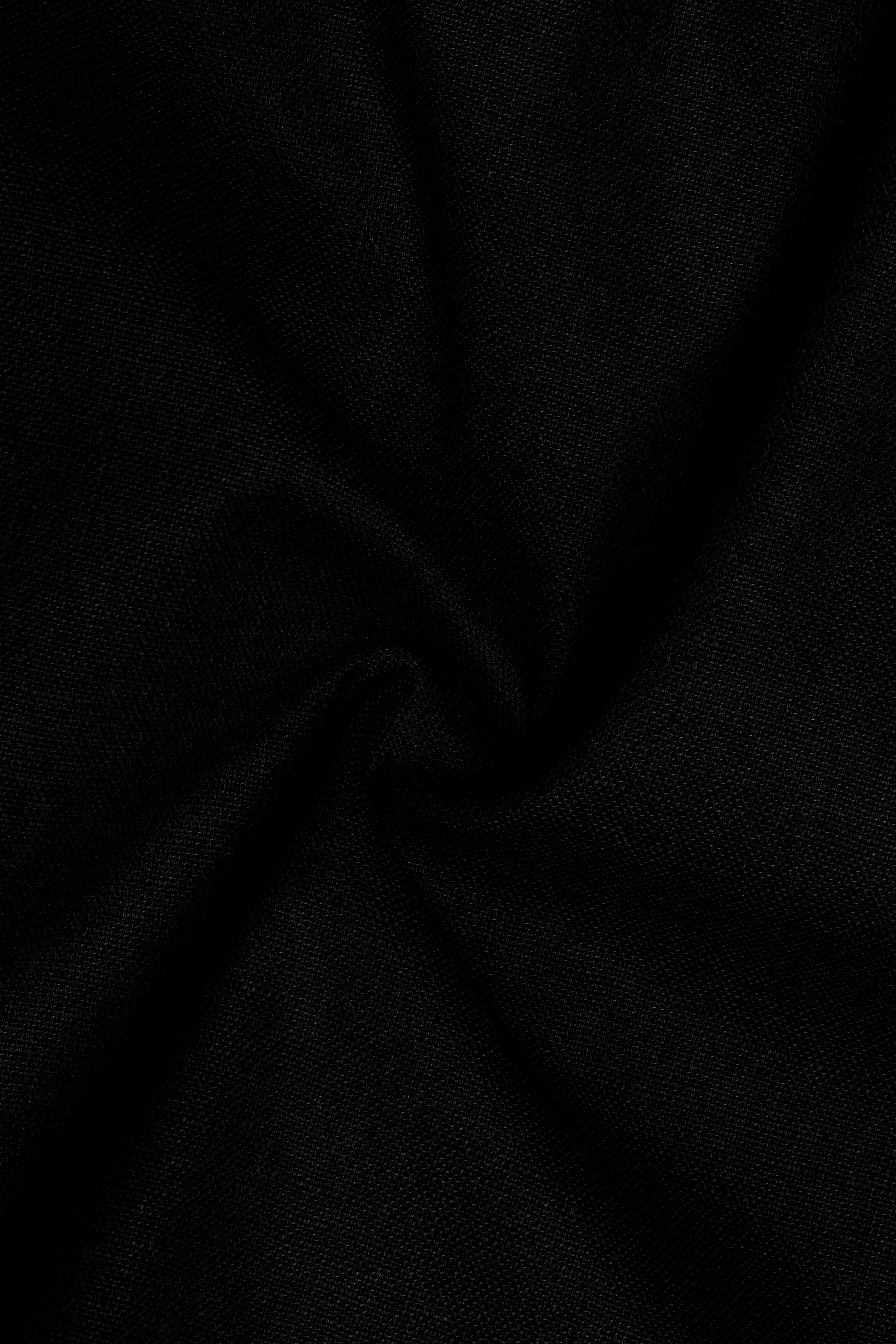 Jade Black Luxurious Linen Single Breasted Stretchable traveler Blazer sold by French Crown product image thumbnail 3