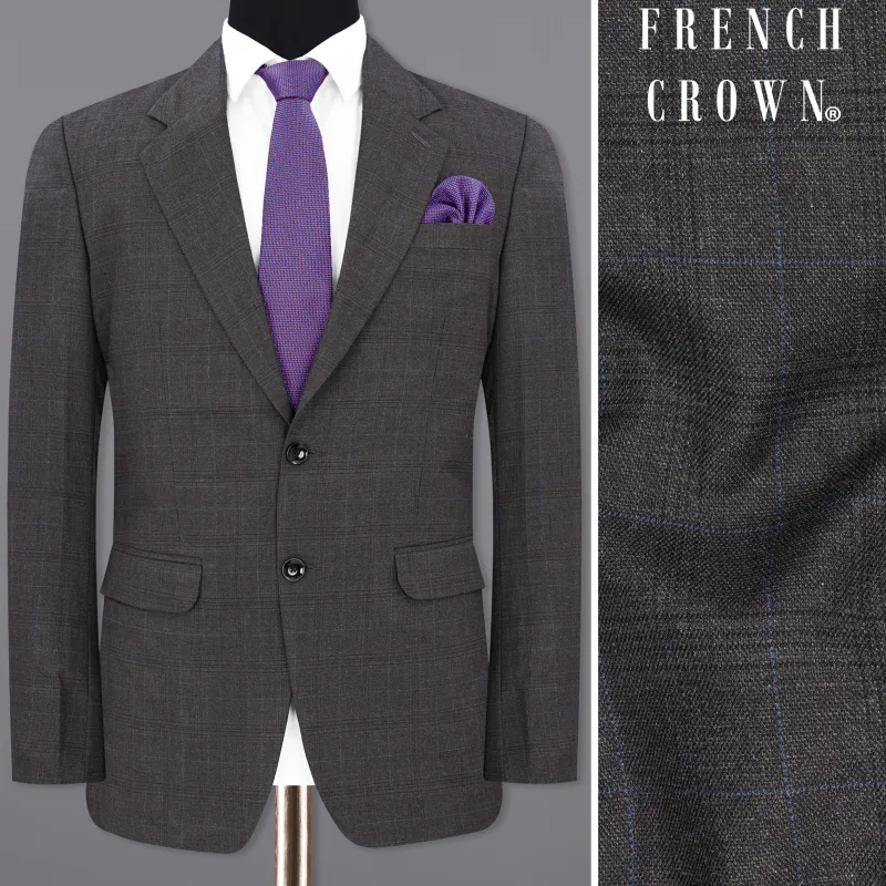 lridium with metallic Subtle Plaid Blazer sold by French Crown