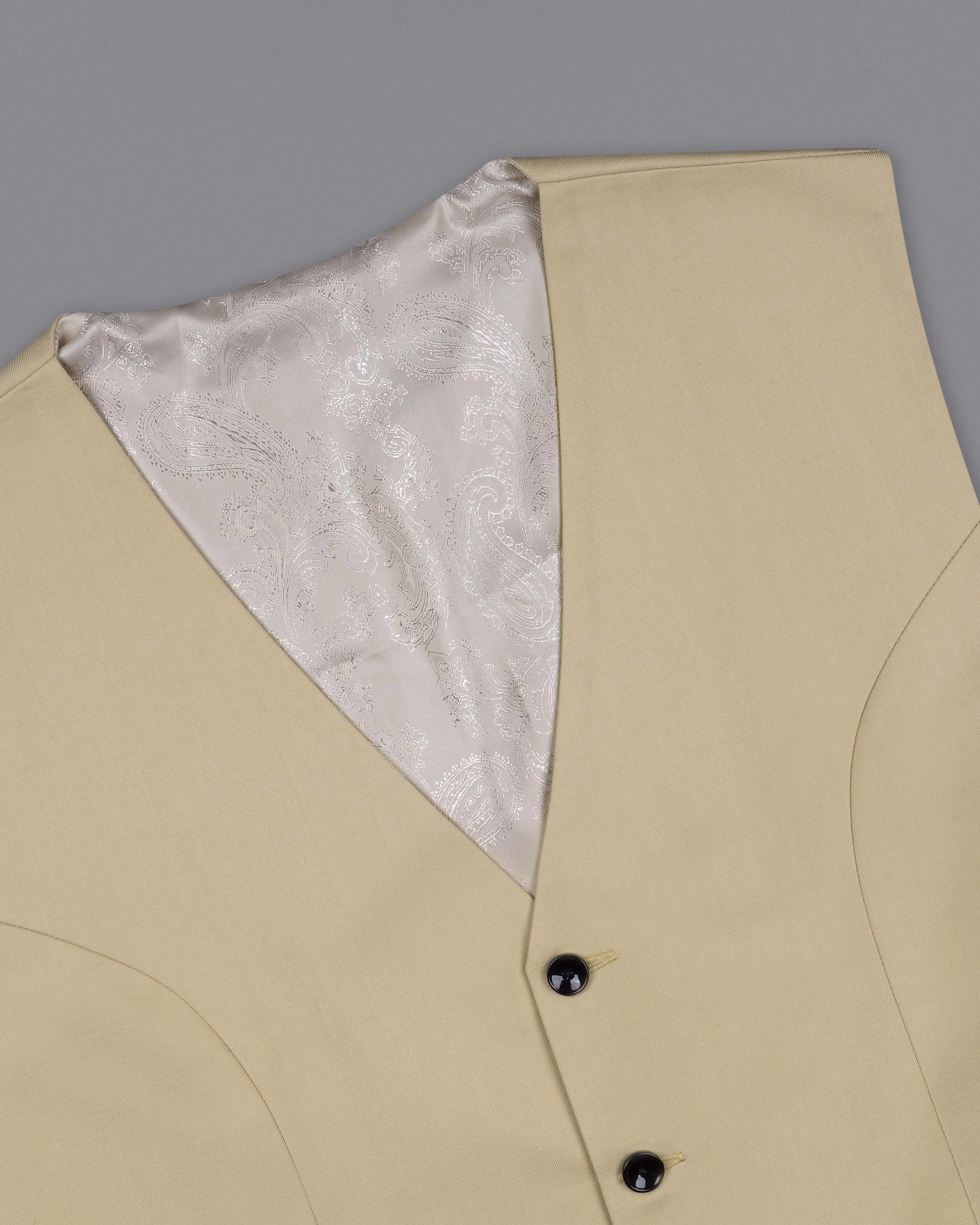 Rodeo Dust Cream Solid Waistcoat sold by French Crown product image thumbnail 4