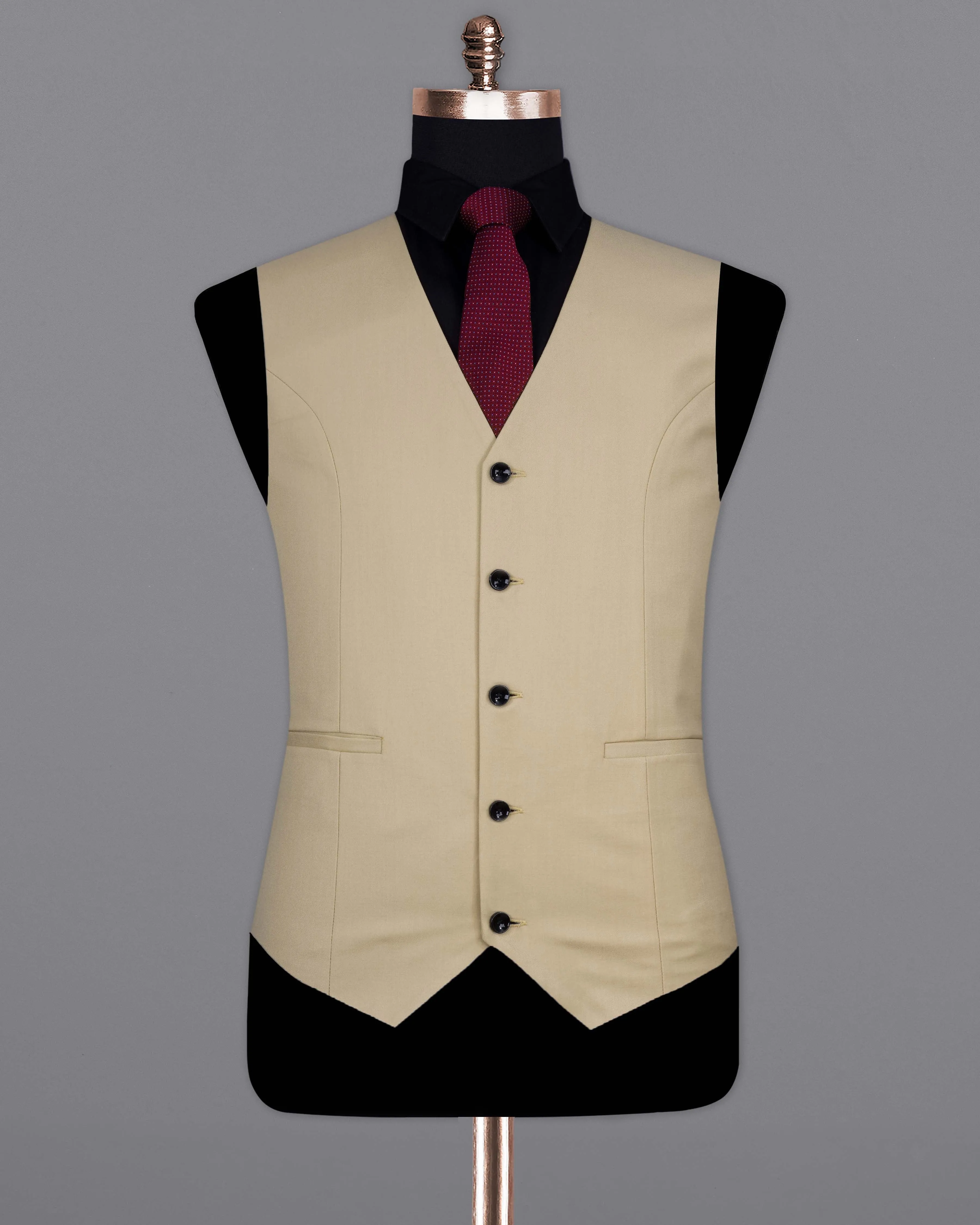 Rodeo Dust Cream Solid Waistcoat sold by French Crown product image thumbnail 2