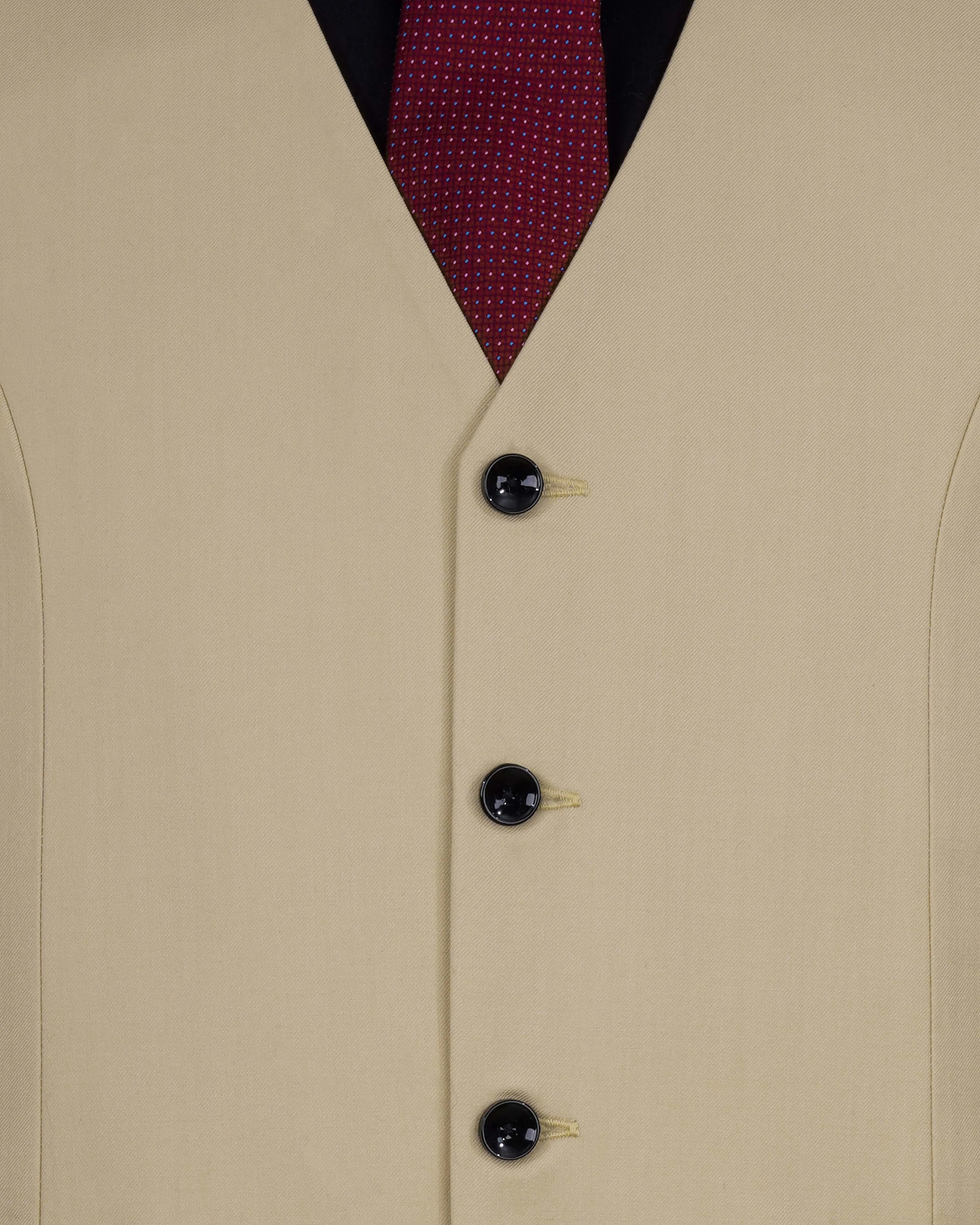 Rodeo Dust Cream Solid Waistcoat sold by French Crown product image thumbnail 5